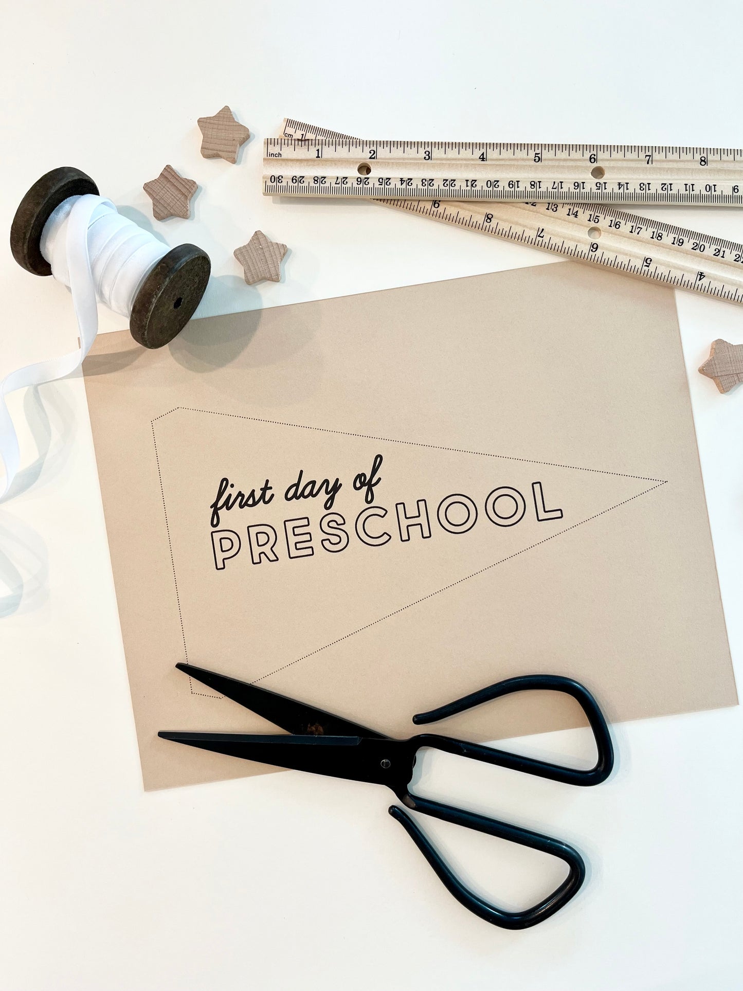 First Day Of School Pennant Flag | Free Download