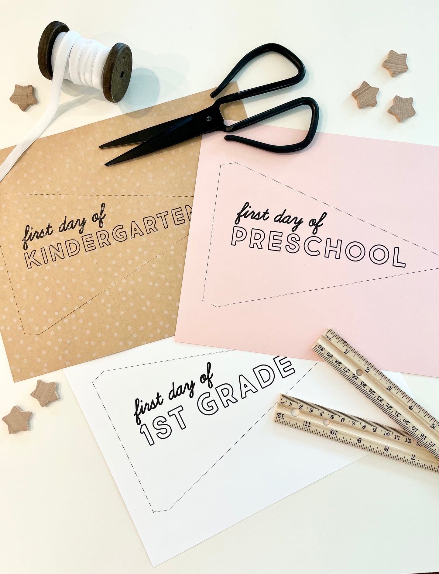 First Day Of School Pennant Flag | Free Download