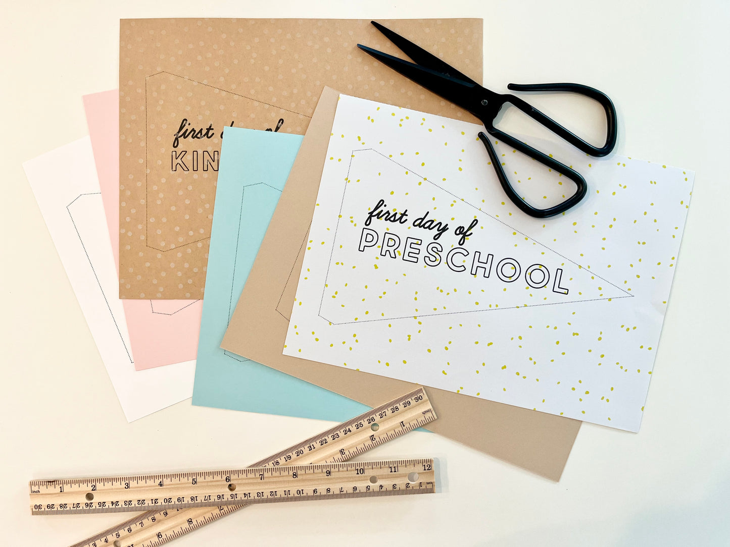 First Day Of School Pennant Flag | Free Download