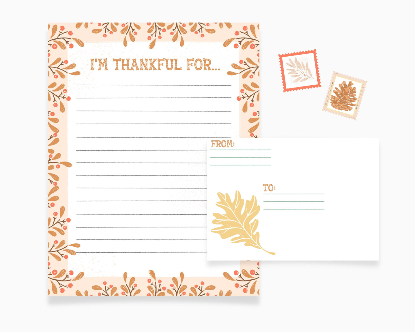 Thanksgiving Letter Template & Envelope | Free Download