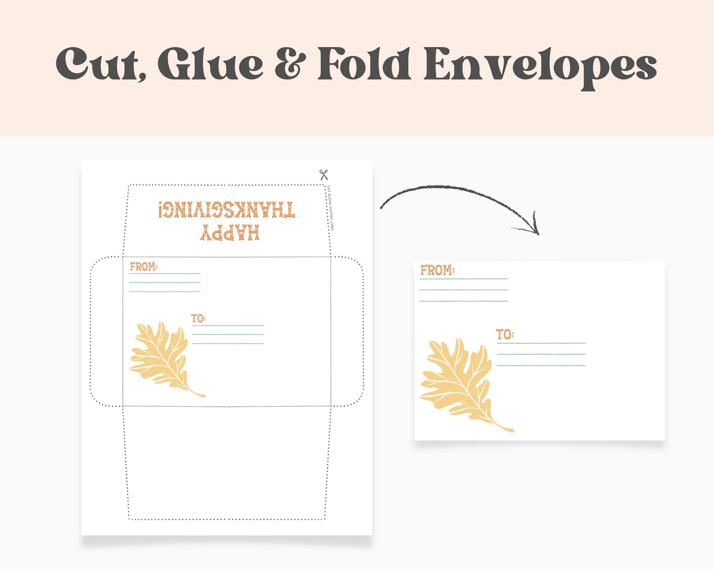 Thanksgiving Letter Template & Envelope | Free Download