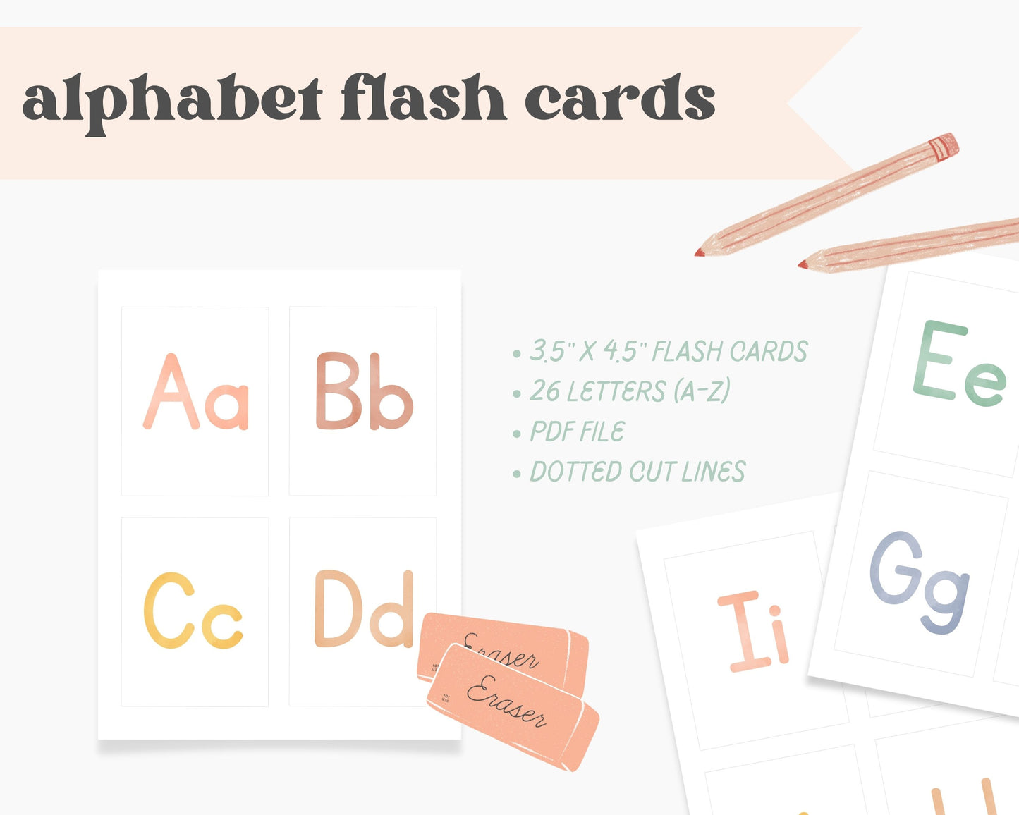 Simple ABC Flashcards | Free Download