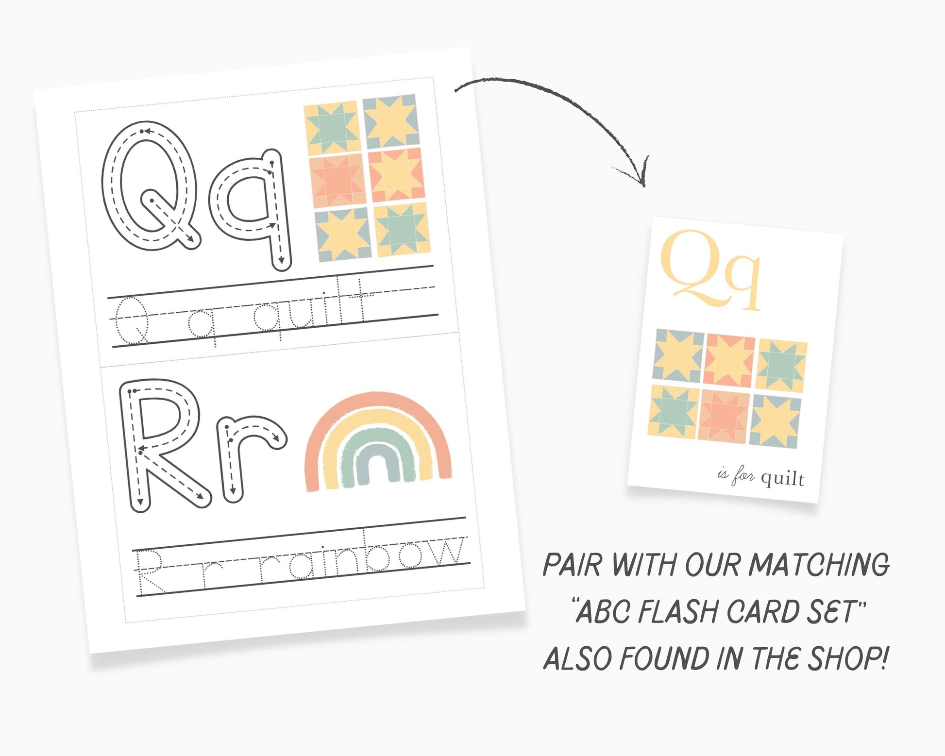 Alphabet ABC Tracing Cards, Phonics Activity, Preschool Kindergarten Homeschool, Handwriting Letter Tracing Practice, Flash Cards, ABC Sheet