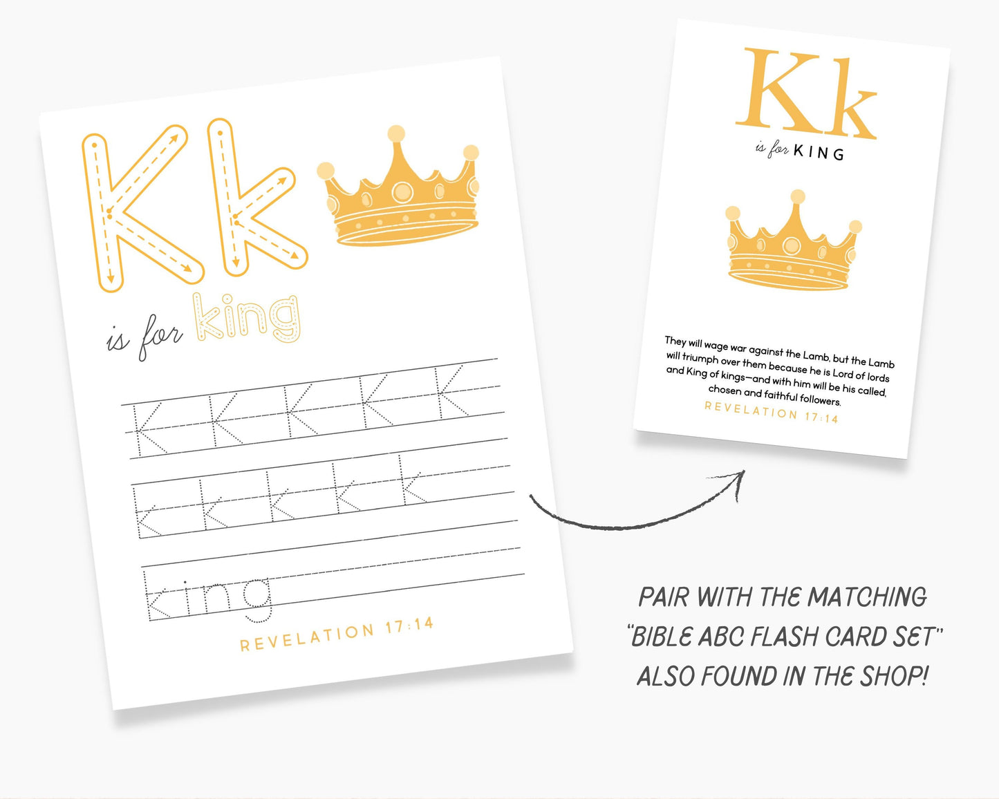 Alphabet ABC Scripture Tracing Cards, Bible Verse Activity, Homeschool Kindergarten, Pre-K Handwriting Letter Tracing Practice, Bible Lesson