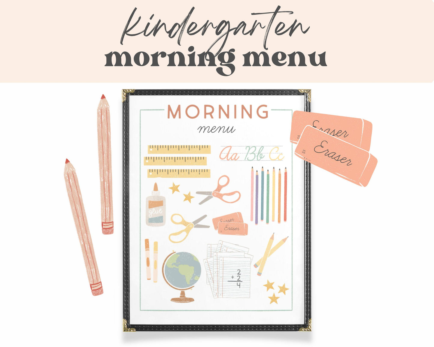 Morning Menu Kindergarten, Preschool, Homeschool, Morning Basket Activities, Kindergarten Worksheets, Routine Chart, Handwriting Practice