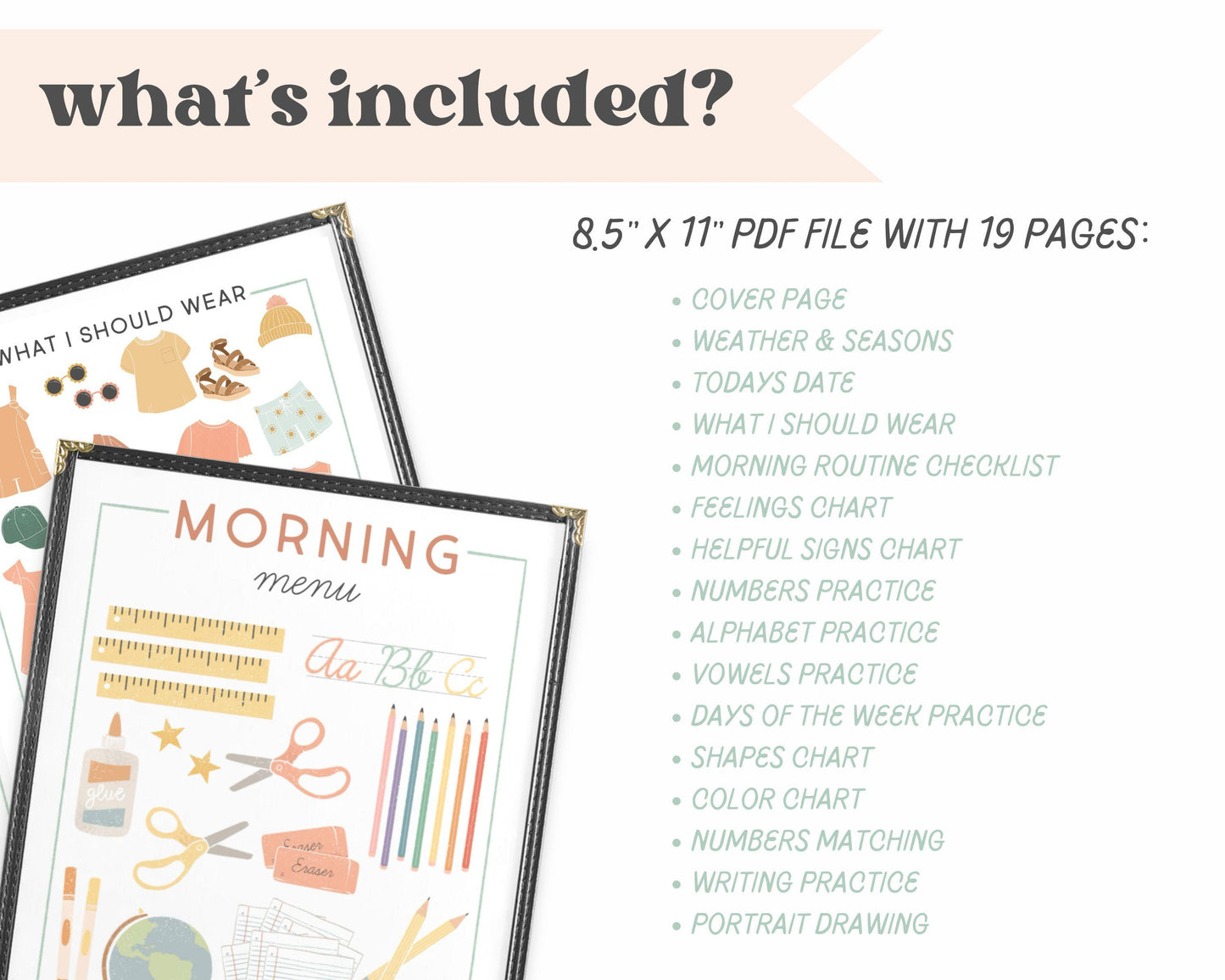 Morning Menu Kindergarten, Preschool, Homeschool, Morning Basket Activities, Kindergarten Worksheets, Routine Chart, Handwriting Practice