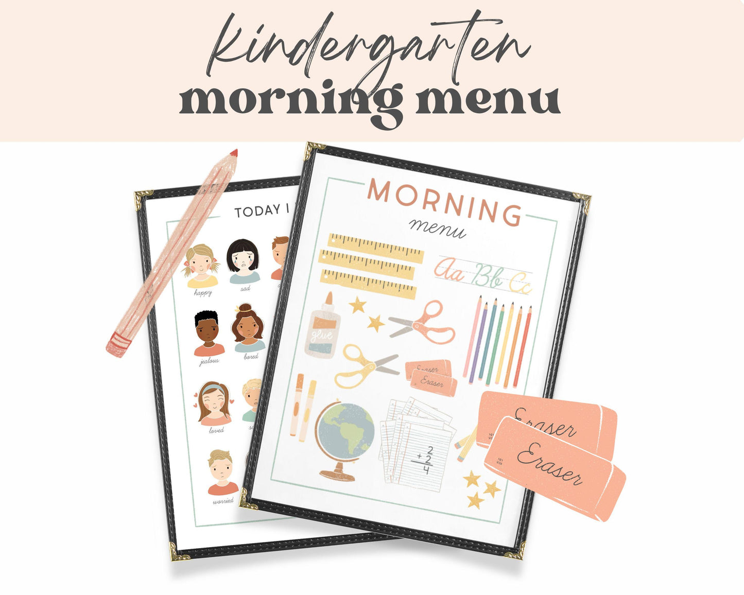 Morning Menu Kindergarten, Preschool, Homeschool, Morning Basket Activities, Kindergarten Worksheets, Routine Chart, Handwriting Practice