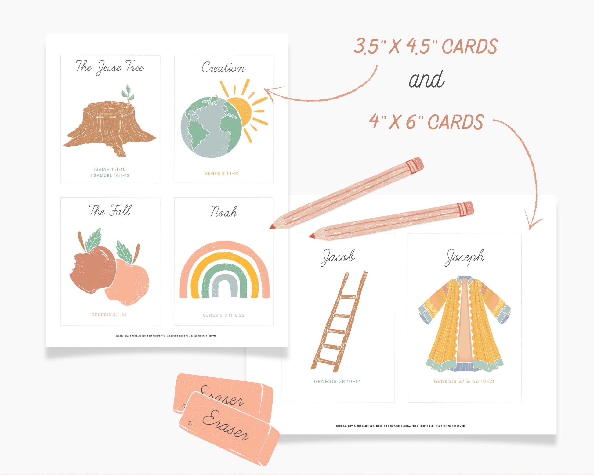 Jesse Tree Christmas Advent Activity, Scripture Cards and Ornaments, Family Christ Centered Christmas Countdown | Download PRINTABLE