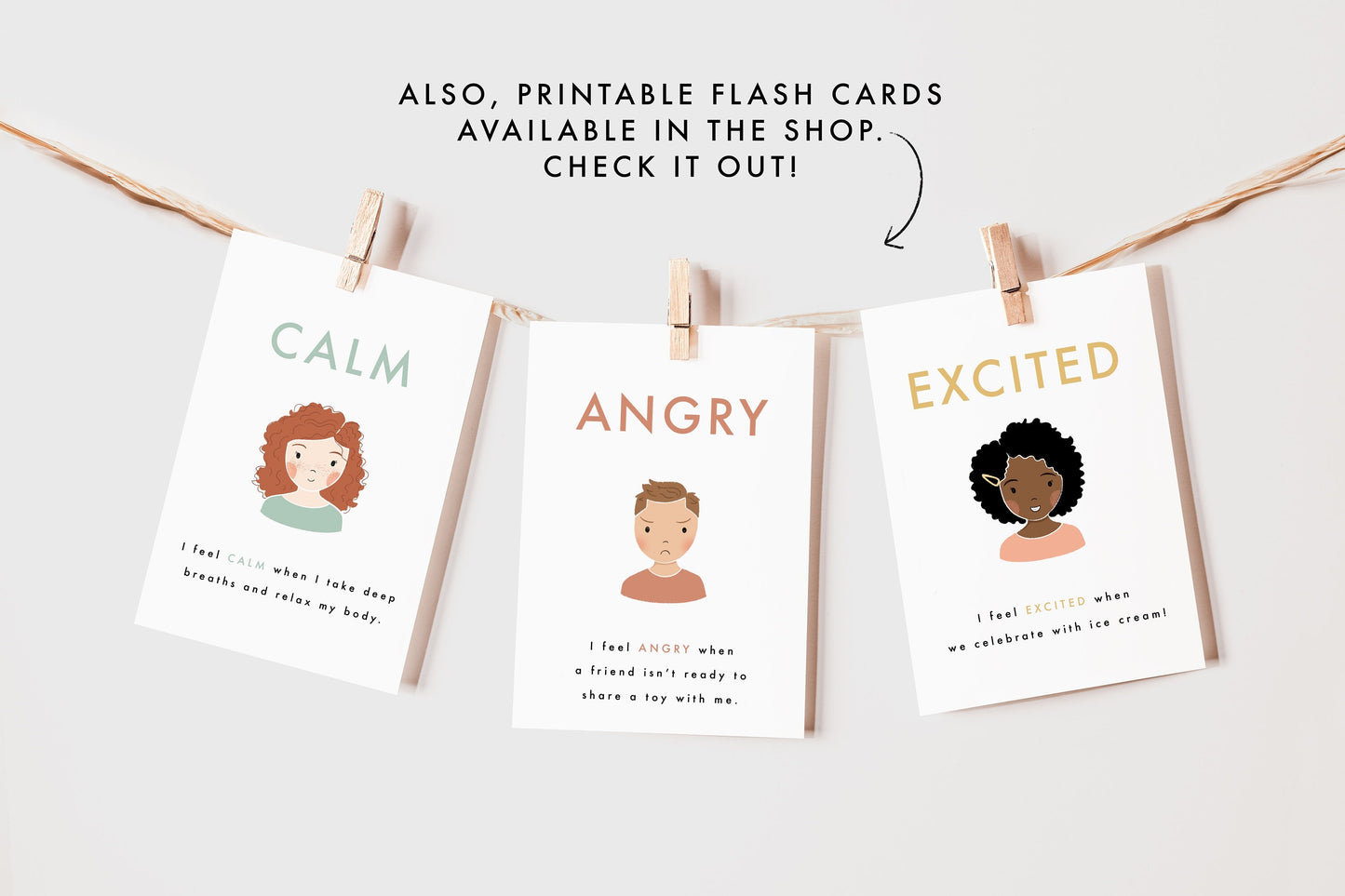 My Feelings Chart Illustration Artwork Poster| Calming Corner, Montessori, Education, Nursery, Classroom Decor | Download Printable Art |