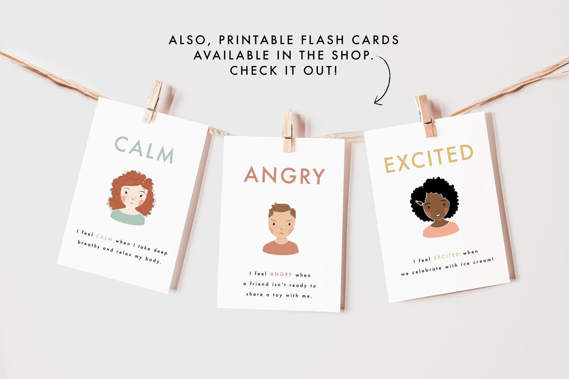My Feelings Chart Illustration Artwork Poster| Calming Corner, Montessori, Education, Nursery, Classroom Decor | Download Printable Art |