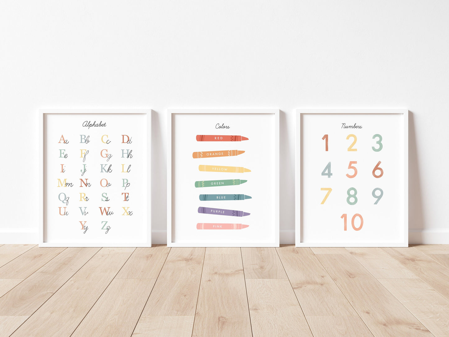 Simple Alphabet Chart Illustration Poster| Calming Corner, Montessori, Education, Nursery, Classroom Poster| Download Printable Art |