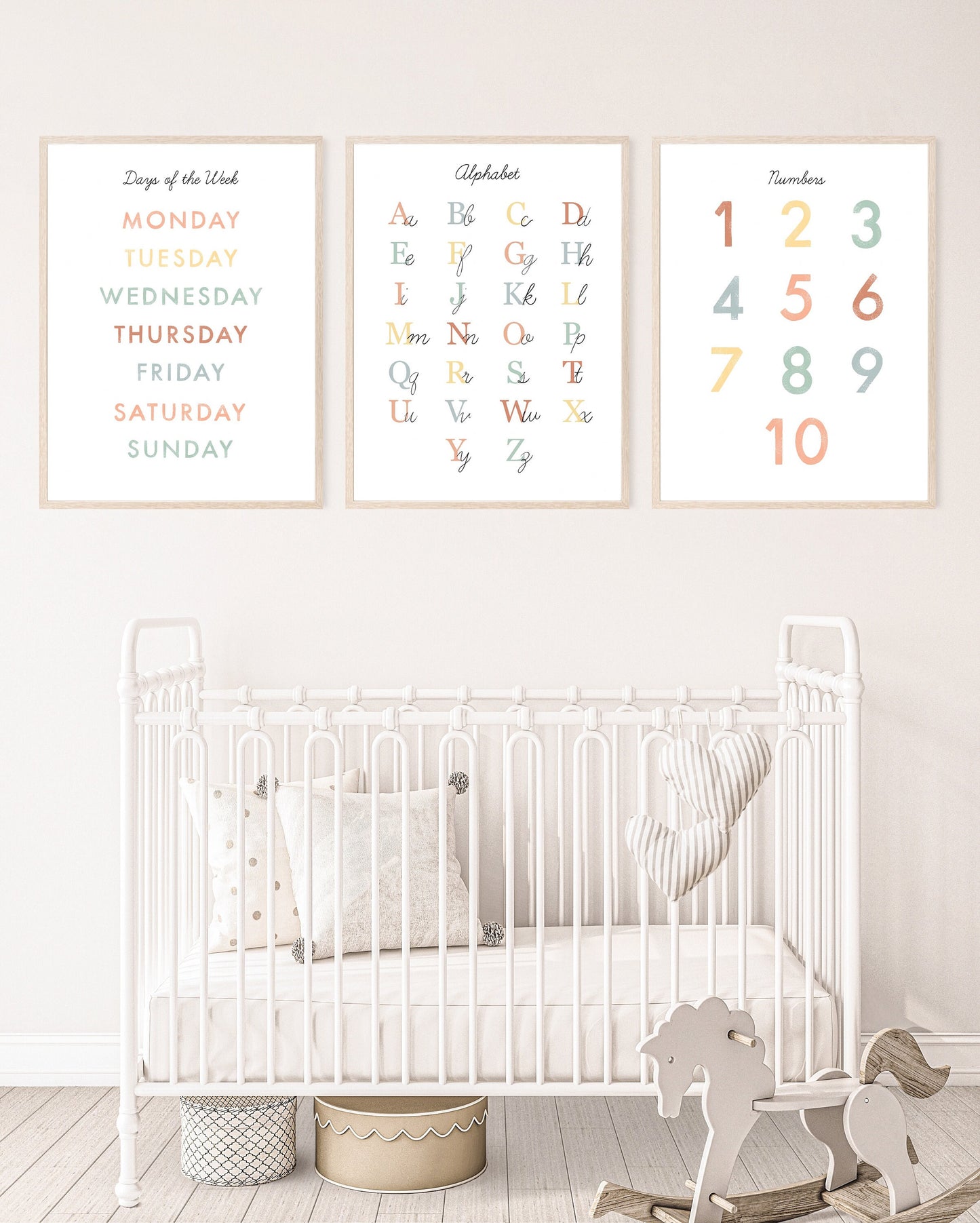 Weekdays Chart Illustration Artwork Print Poster| Calming Corner, Montessori, Education, Nursery, Classroom Poster| Download Printable Art |