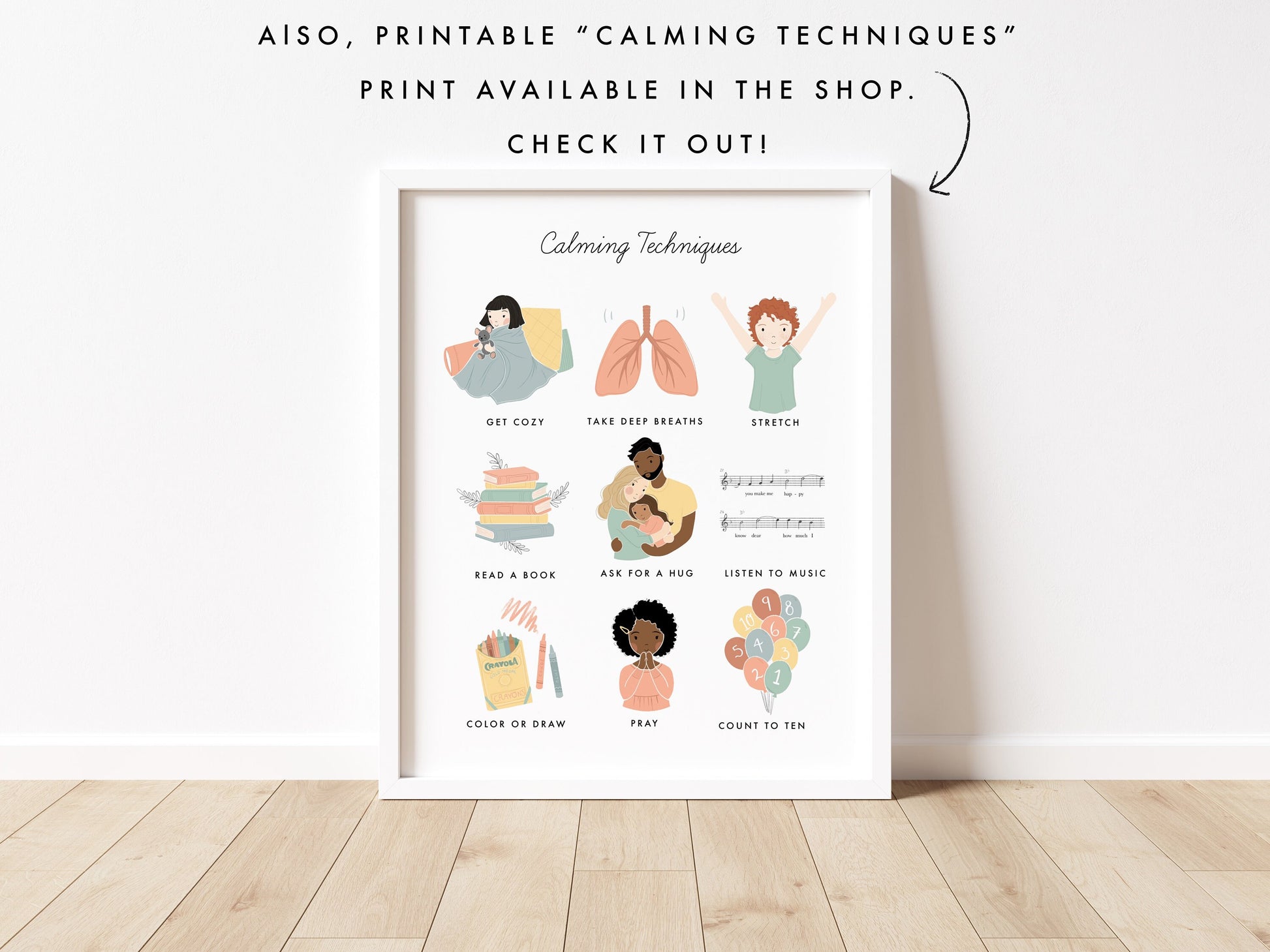My Feelings Chart Illustration Artwork Poster| Calming Corner, Montessori, Education, Nursery, Classroom Decor | Download Printable Art |