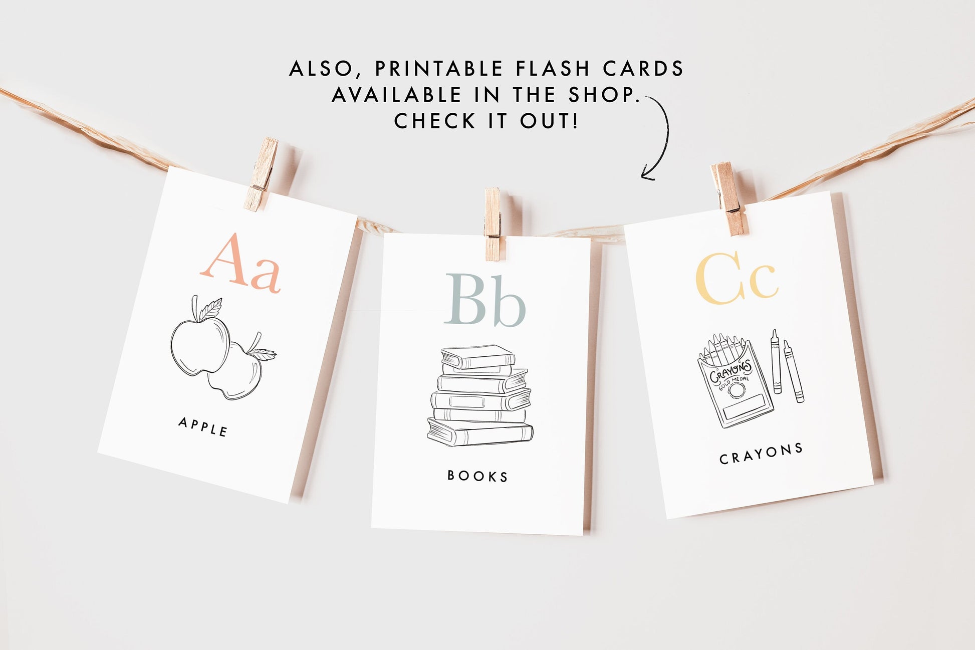 Simple Alphabet Chart Illustration Poster| Calming Corner, Montessori, Education, Nursery, Classroom Poster| Download Printable Art |
