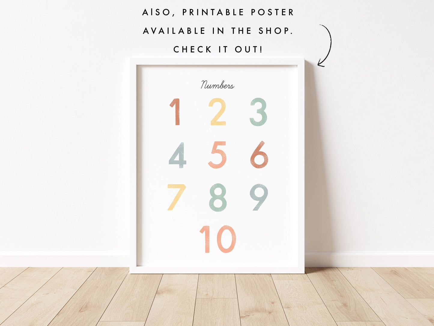 Numbers Flash Cards, Bulletin Board | Calming Corner, Montessori, Education, Nursery, Classroom Poster| Download PRINTABLE Art | Counting