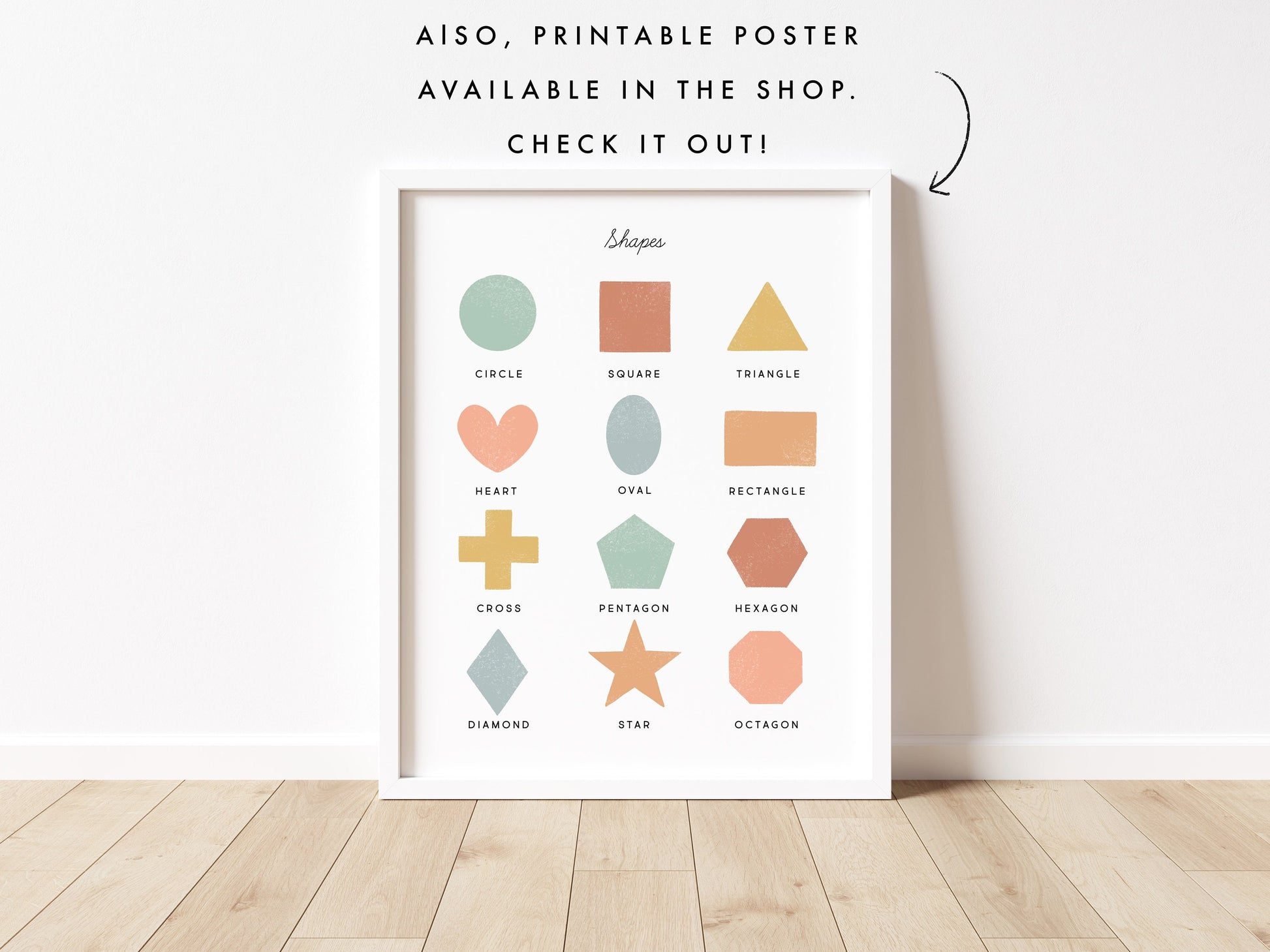 Shapes Flash Cards | Calming Corner, Montessori, Education, Nursery, Classroom Poster| Download PRINTABLE Art | 3.5” x 4.5” | Shapes Digital