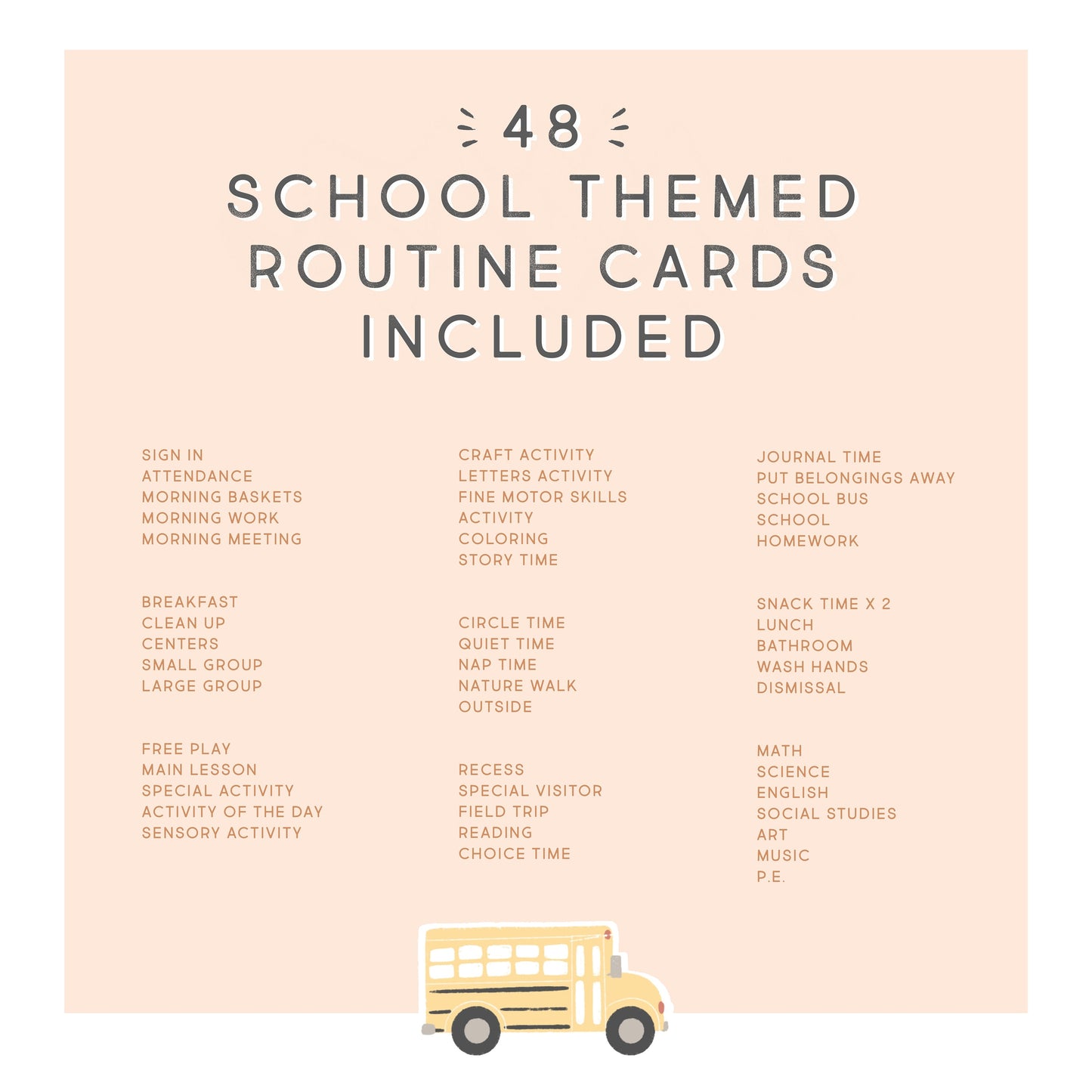 School, Chore, & Routine Cards Chart BUNDLE, Editable Visual Schedule | Kindergarten Preschool Homeschool Printable | Montessori