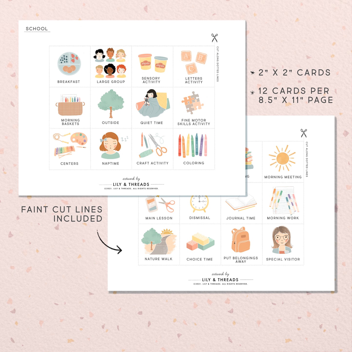 Editable School Routine Cards Chart, Toddler Daily Rhythm, Visual Schedule | Kindergarten Pre K Homeschool, Download Printable | Montessori
