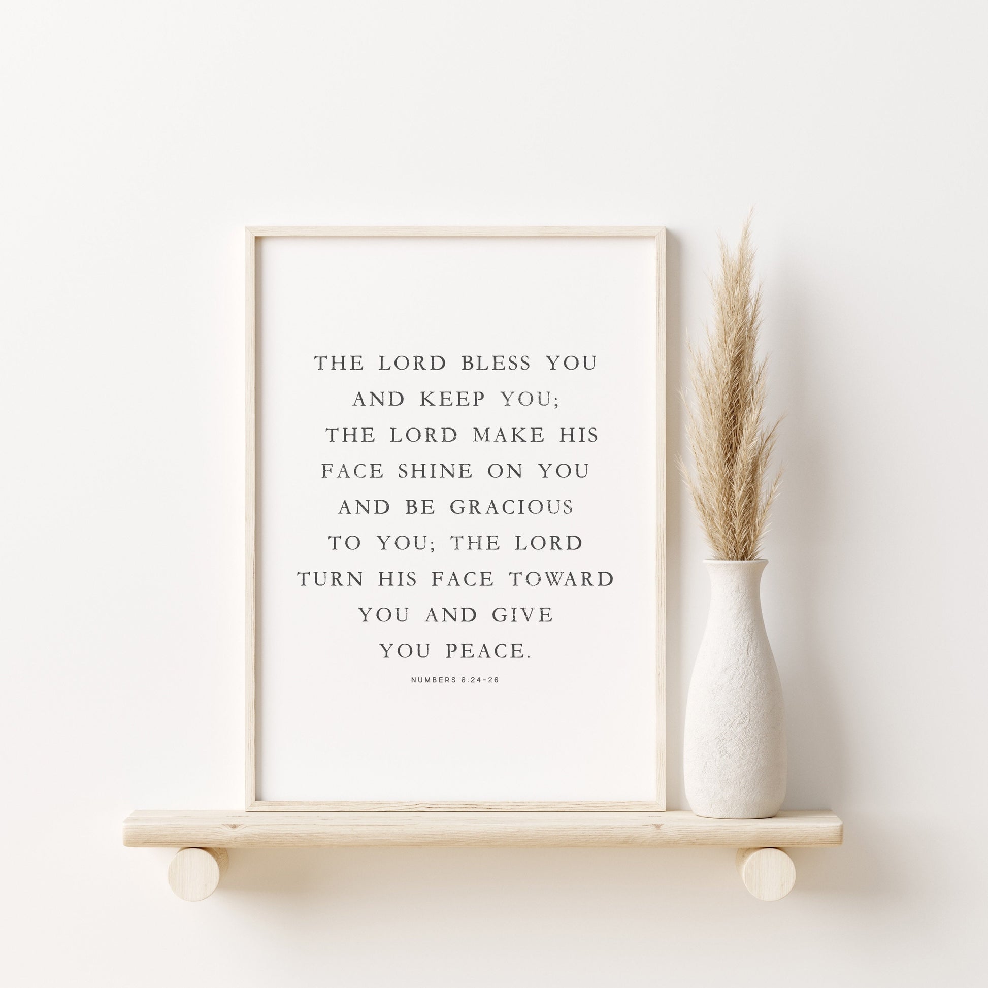 The Lord Bless You and Keep You, Numbers 6:24-26 Scripture, Bible Wall Art, Christian, Jesus, Bible Verse Print, The Blessing, Biblical Art