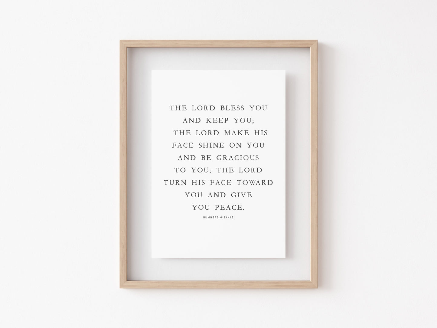 The Lord Bless You and Keep You, Numbers 6:24-26 Scripture, Bible Wall Art, Christian, Jesus, Bible Verse Print, The Blessing, Biblical Art