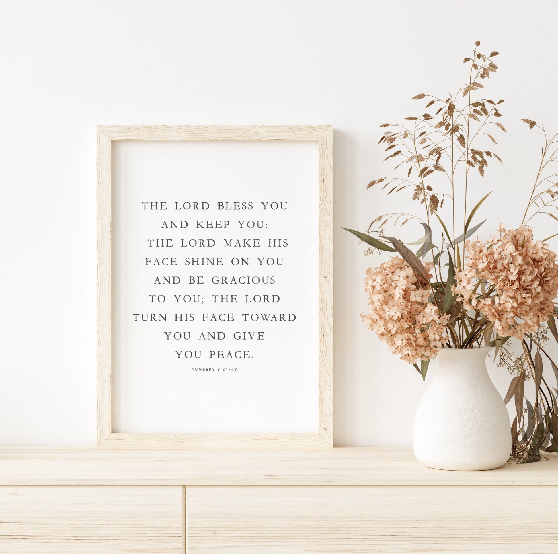 The Lord Bless You and Keep You, Numbers 6:24-26 Scripture, Bible Wall Art, Christian, Jesus, Bible Verse Print, The Blessing, Biblical Art