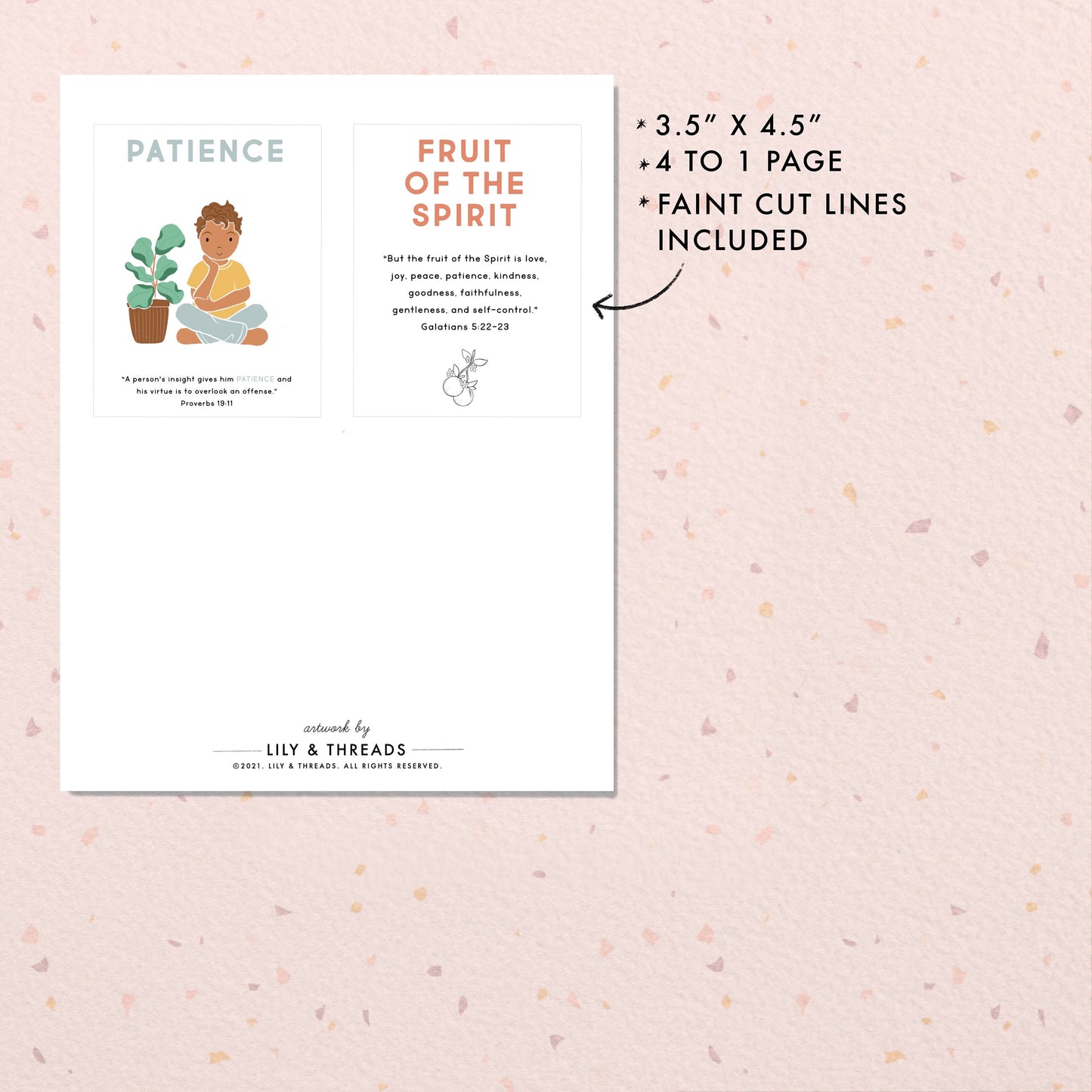 Fruit of the Spirit Flash Cards | Calming Corner, Montessori, Education, Nursery, Christian Bible Jesus Poster| Download PRINTABLE Art