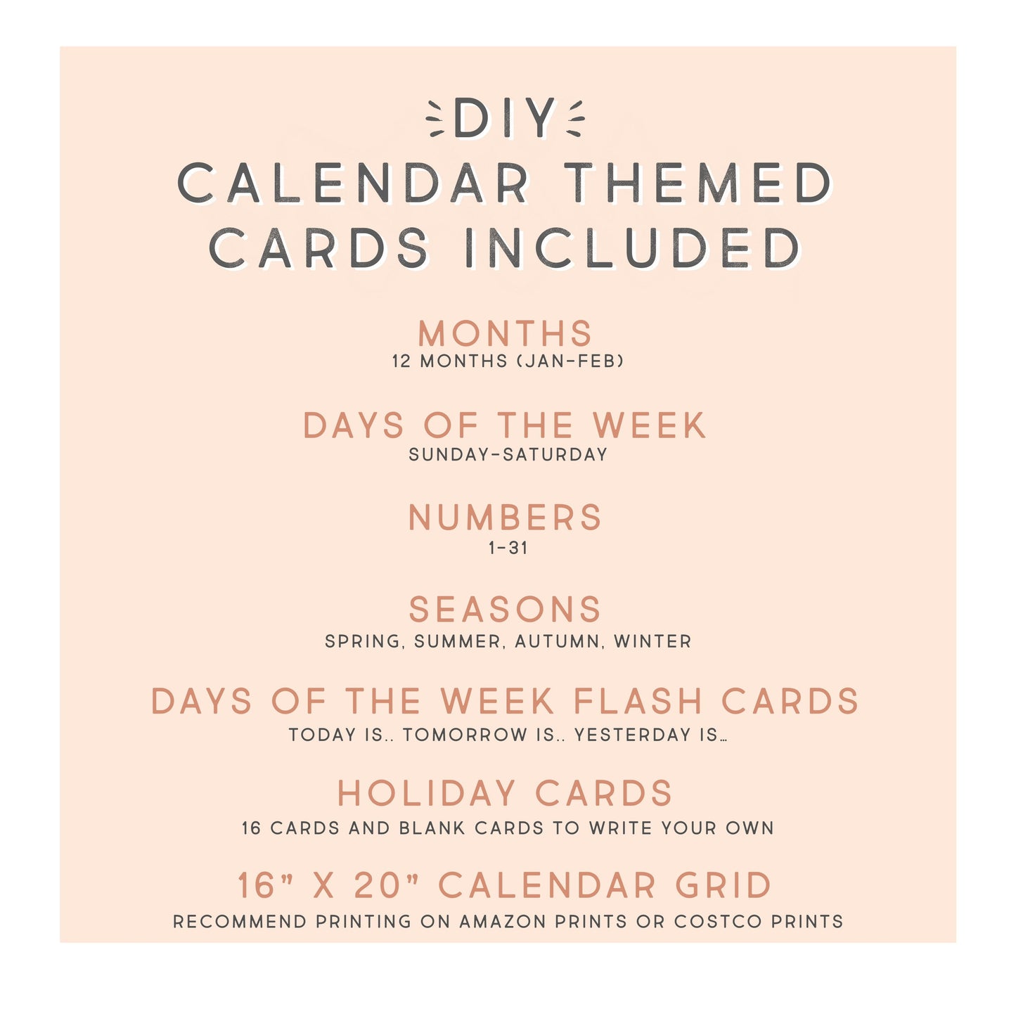 Pocket Calendar Inserts Classroom Decor Editable Months, Days, Seasons Cards Visual Schedule Chart Printable School Year 2022, 2023, 2024