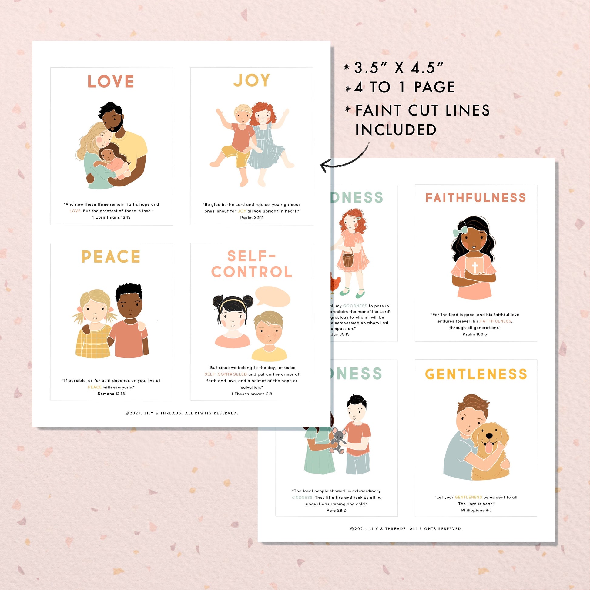 Fruit of the Spirit Flash Cards | Calming Corner, Montessori, Education, Nursery, Christian Bible Jesus Poster| Download PRINTABLE Art