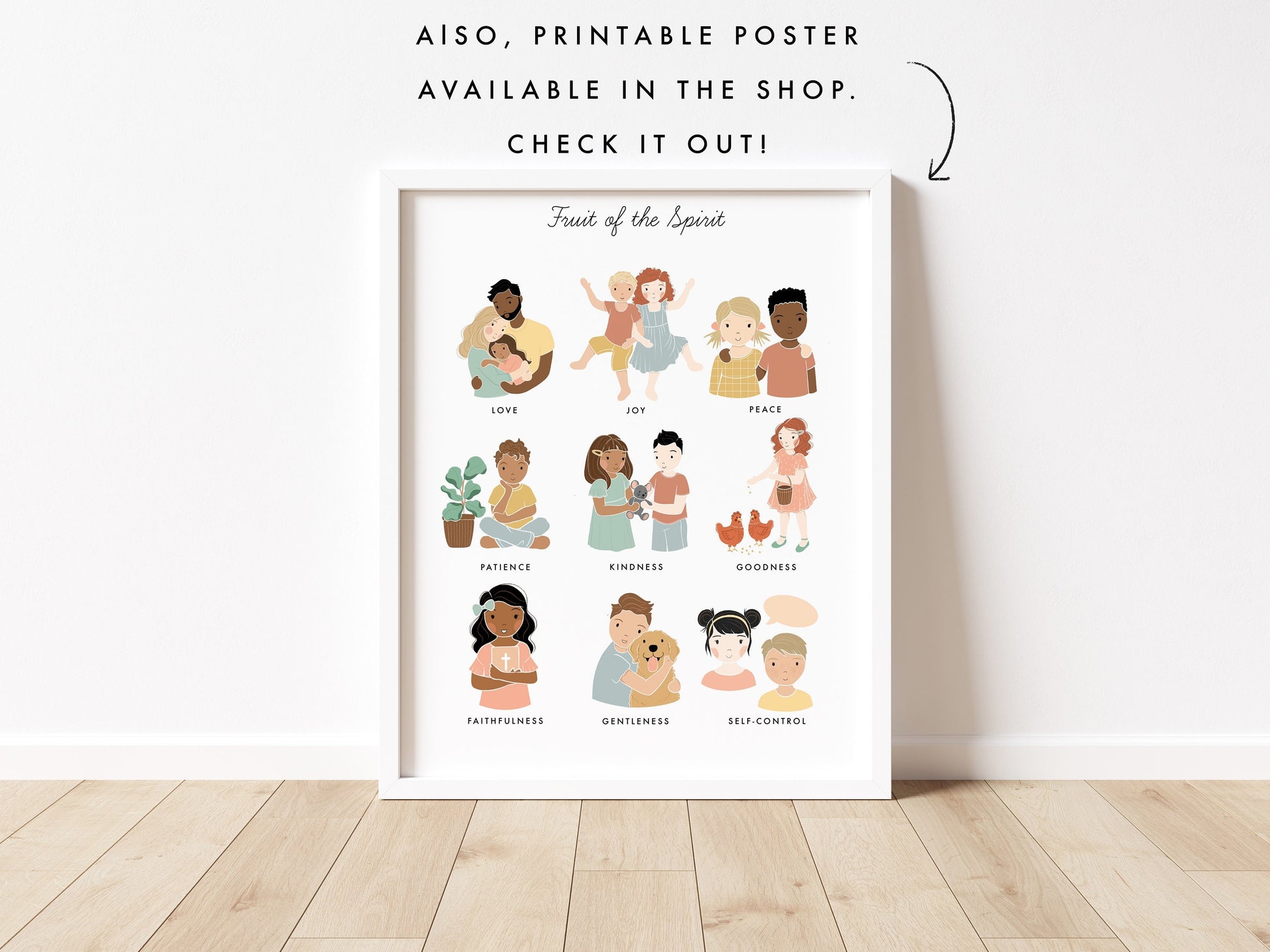 Fruit of the Spirit Flash Cards | Calming Corner, Montessori, Education, Nursery, Christian Bible Jesus Poster| Download PRINTABLE Art