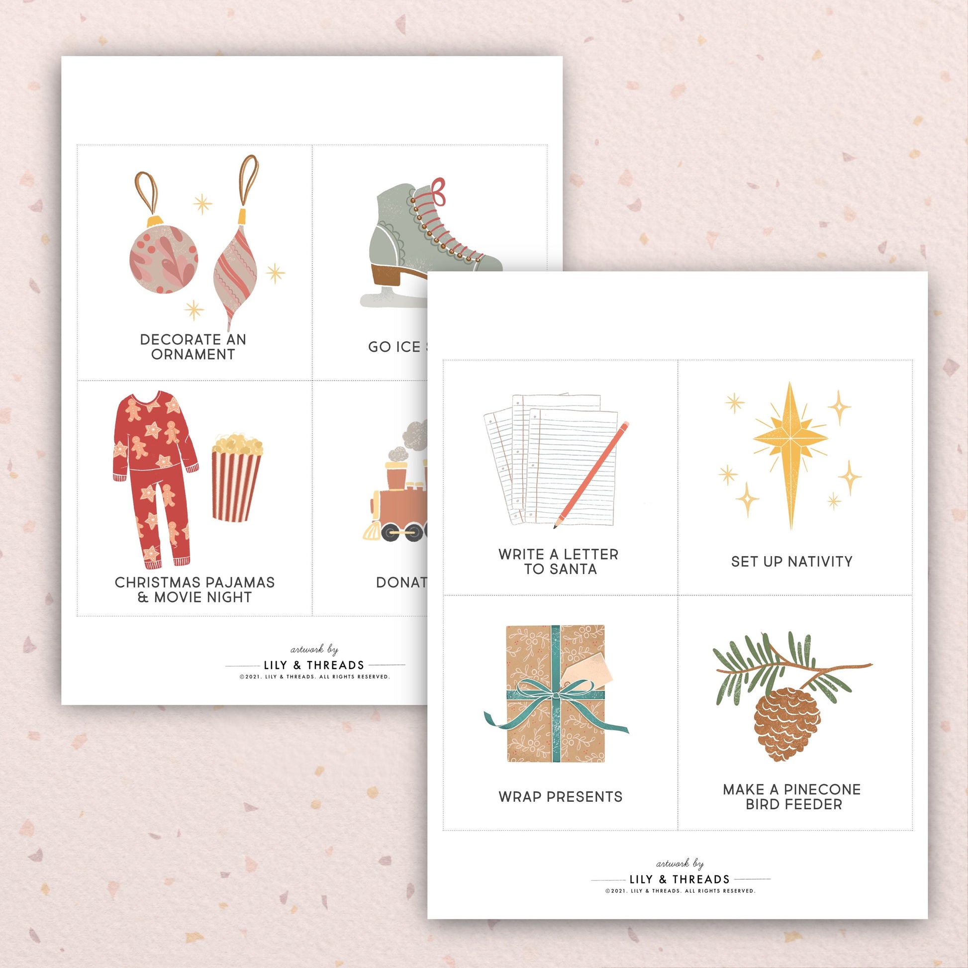 Editable Printable Advent Calendar Cards Activity Christmas Holiday Countdown Cards | Kids Toddler Homeschool Christian | Download PRINTABLE