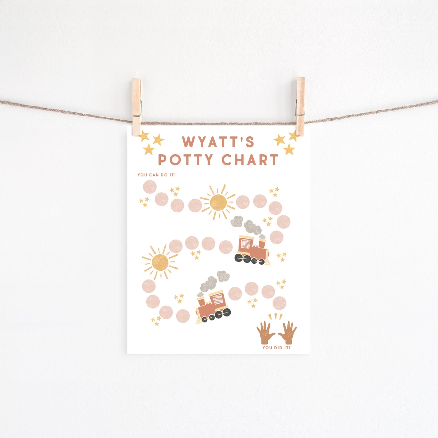Editable Potty Chart | Potty Training Chart | Custom Sticker Chart | Potty Training Printable | Reward Chart | Download | Montessori Chart
