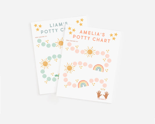 Editable Potty Chart | Potty Training Chart | Custom Sticker Chart | Potty Training Printable | Reward Chart | Download | Montessori Chart