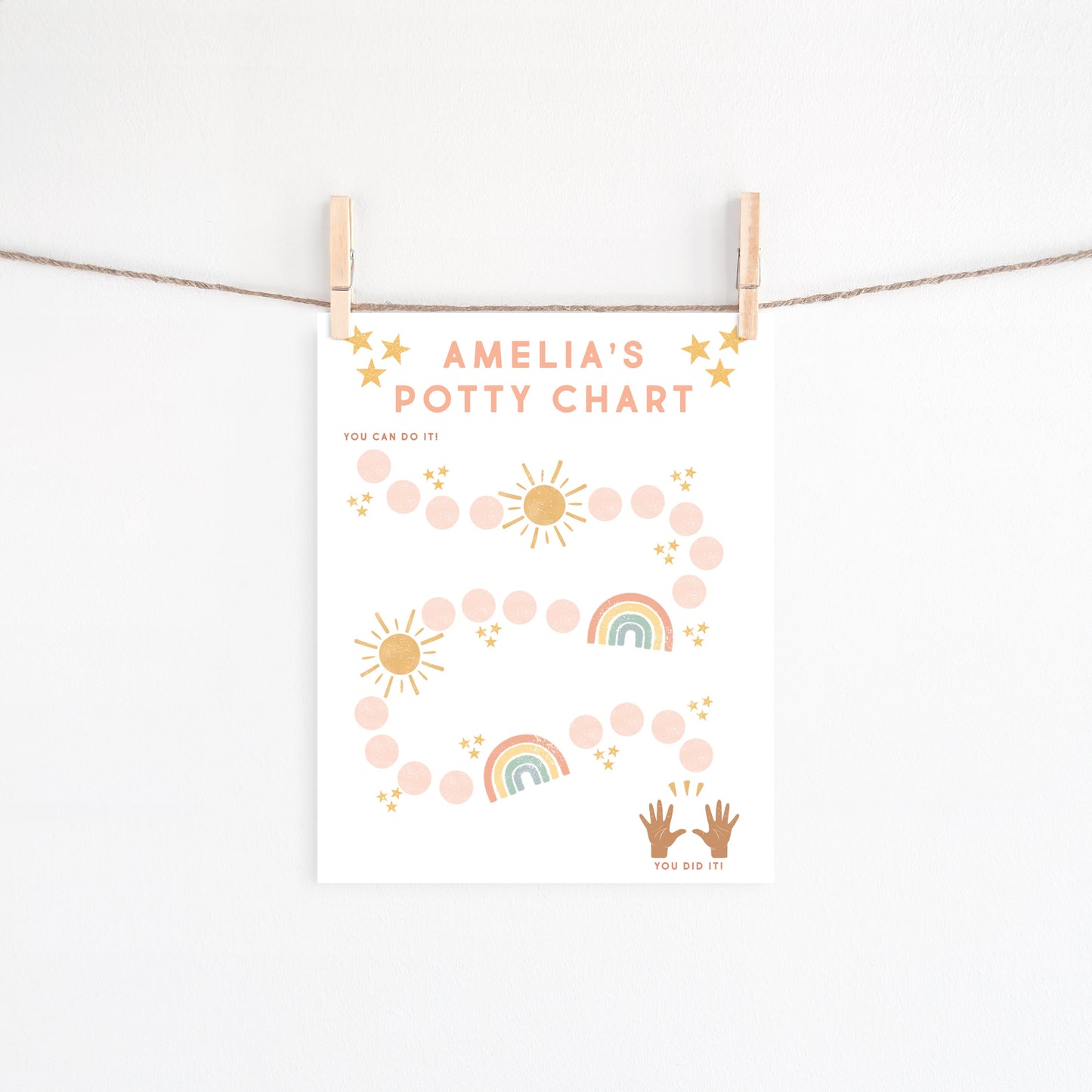 Editable Potty Chart | Potty Training Chart | Custom Sticker Chart | Potty Training Printable | Reward Chart | Download | Montessori Chart