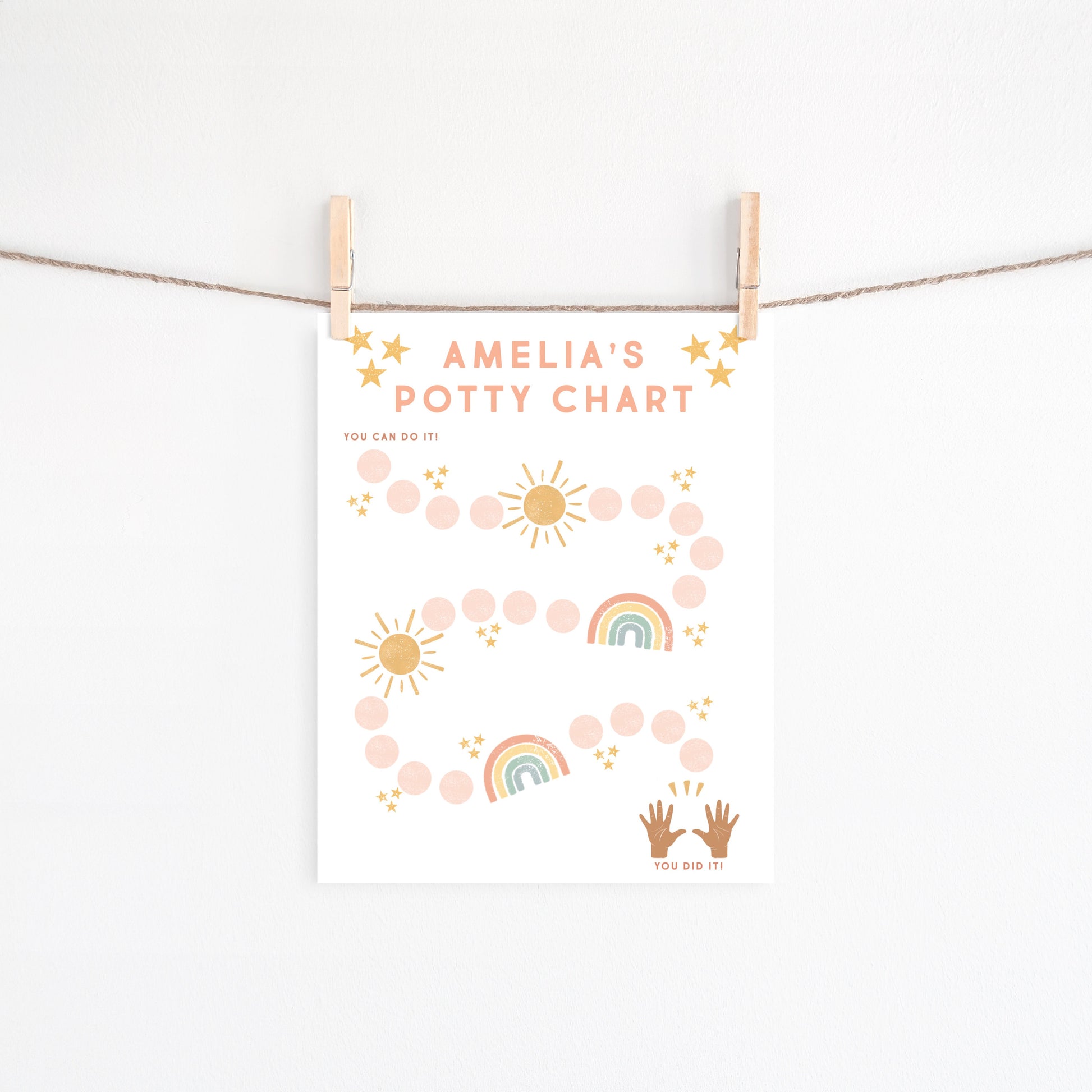 Editable Potty Chart | Potty Training Chart | Custom Sticker Chart | Potty Training Printable | Reward Chart | Download | Montessori Chart