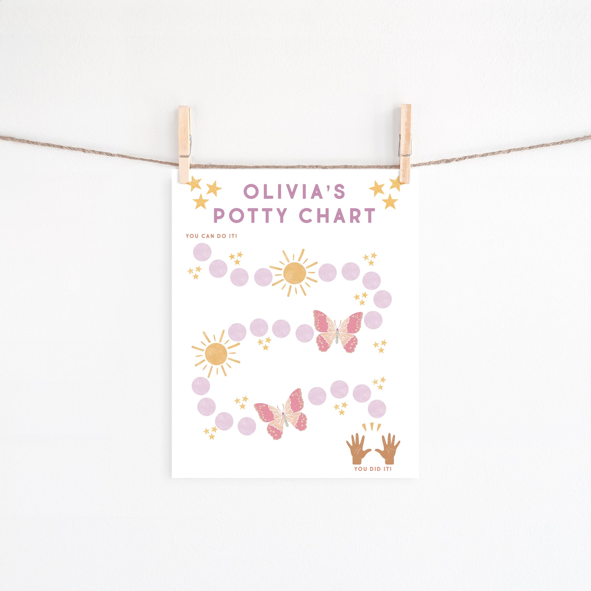 Editable Potty Chart | Potty Training Chart | Custom Sticker Chart | Potty Training Printable | Reward Chart | Download | Montessori Chart