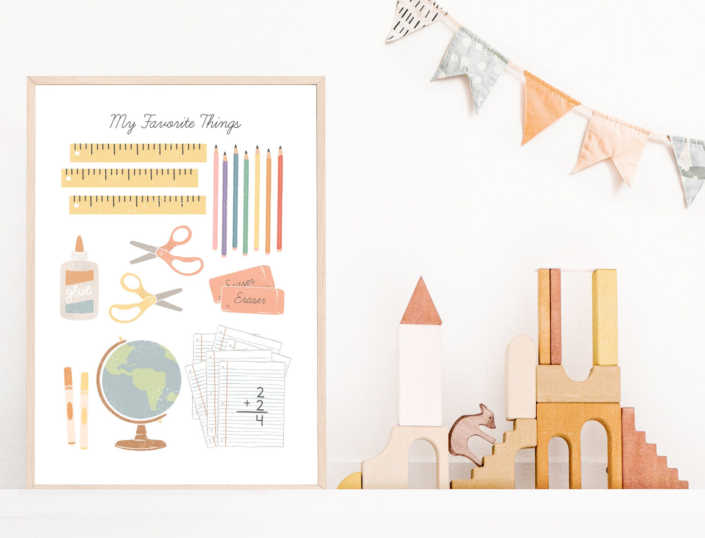 Elementary School Teacher Classroom Decor Artwork Gift, Homeschool Montessori Printable, Playroom Artwork, Preschool Kindergarten Classroom