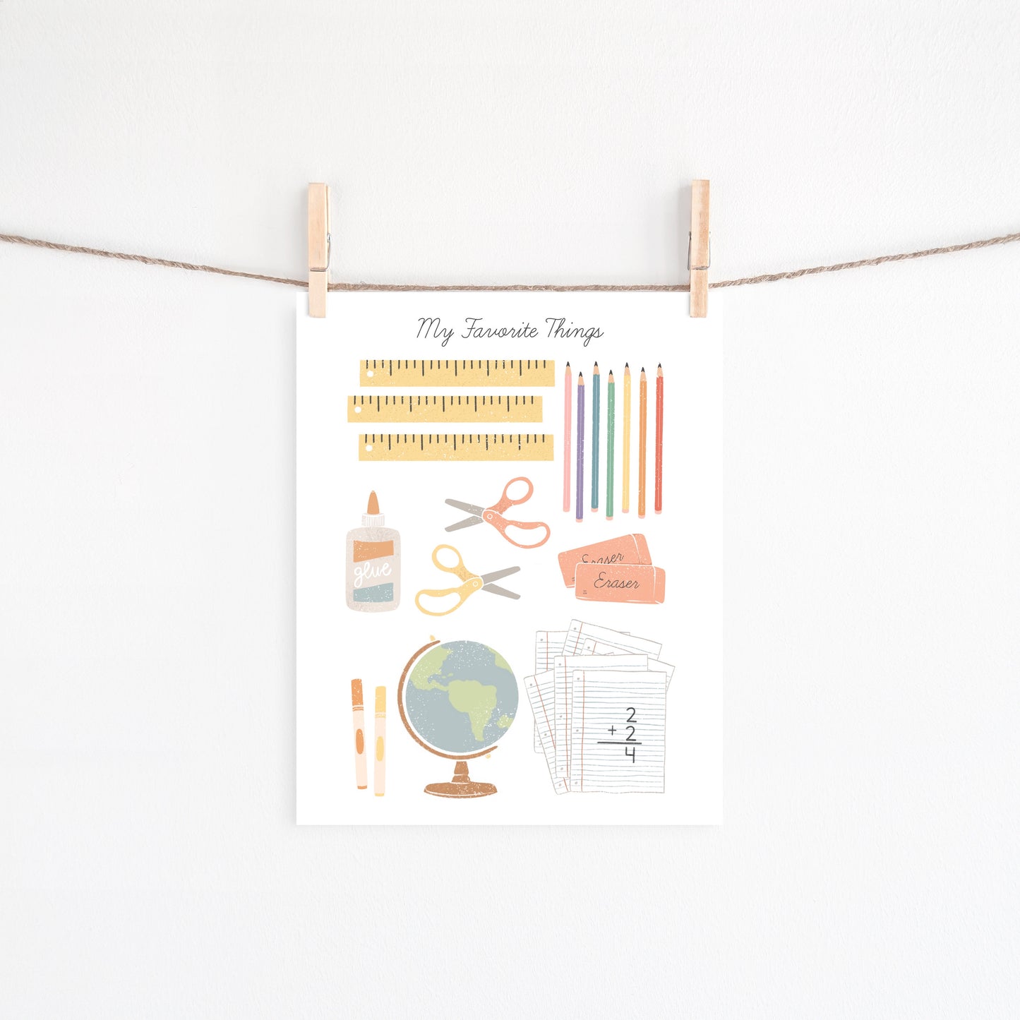 Elementary School Teacher Classroom Decor Artwork Gift, Homeschool Montessori Printable, Playroom Artwork, Preschool Kindergarten Classroom