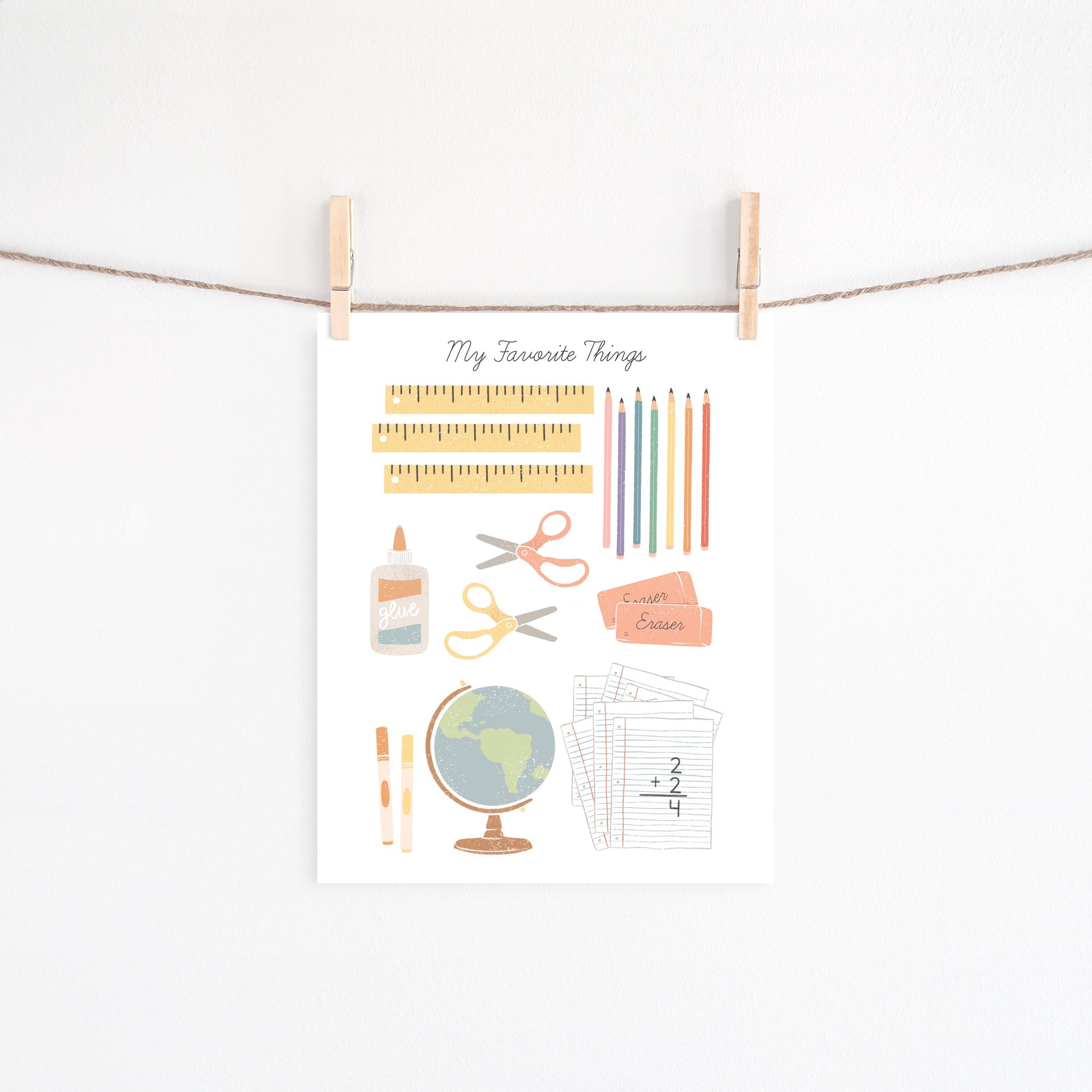 Elementary School Teacher Classroom Decor Artwork Gift, Homeschool Montessori Printable, Playroom Artwork, Preschool Kindergarten Classroom