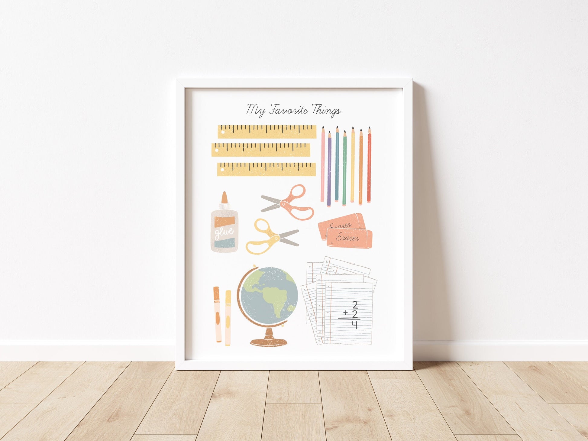 Elementary School Teacher Classroom Decor Artwork Gift, Homeschool Montessori Printable, Playroom Artwork, Preschool Kindergarten Classroom