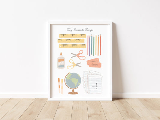 Elementary School Teacher Classroom Decor Artwork Gift, Homeschool Montessori Printable, Playroom Artwork, Preschool Kindergarten Classroom
