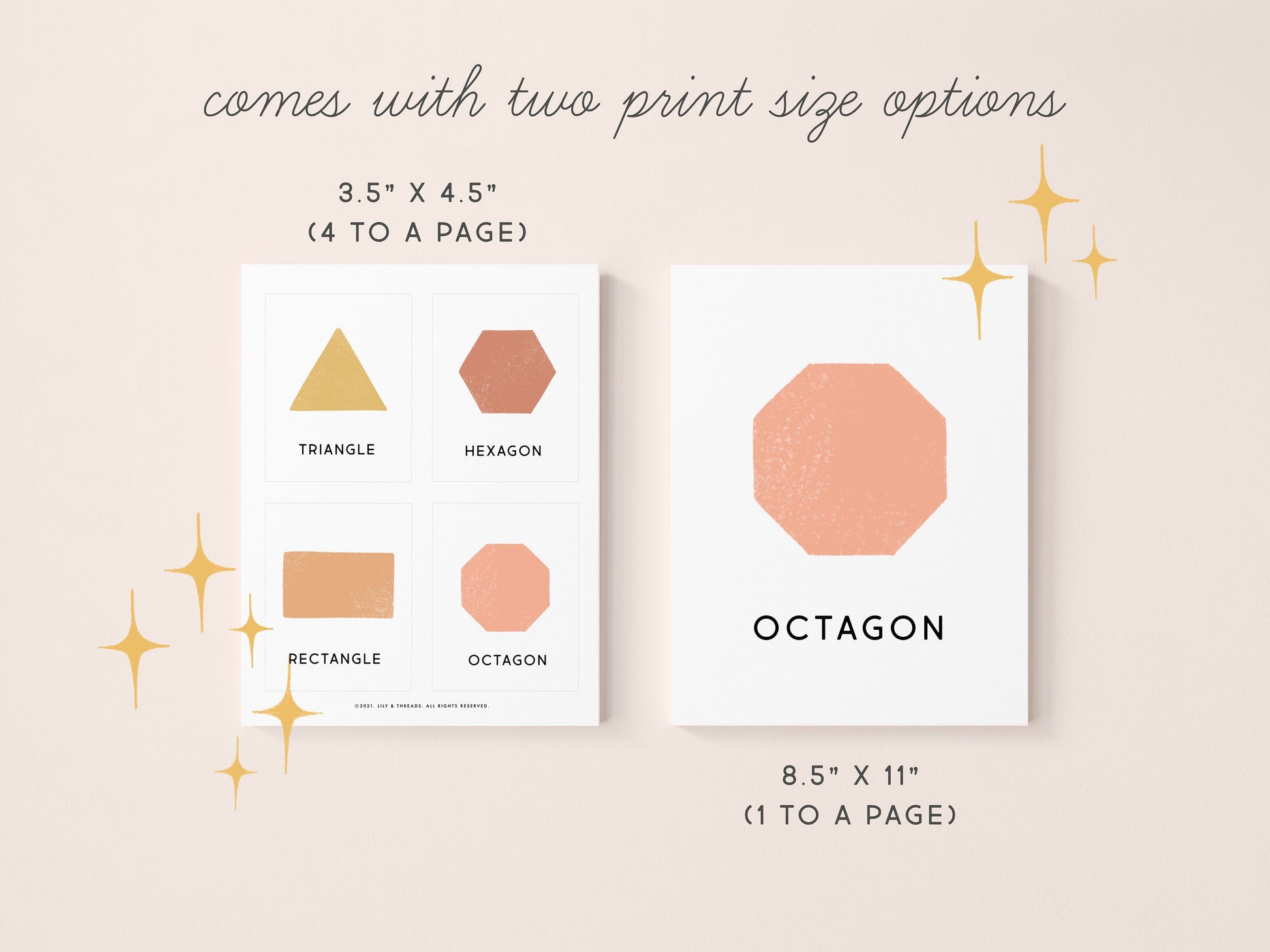 Shapes Flash Cards | Calming Corner, Montessori, Education, Nursery, Classroom Poster| Download PRINTABLE Art | 3.5” x 4.5” | Shapes Digital