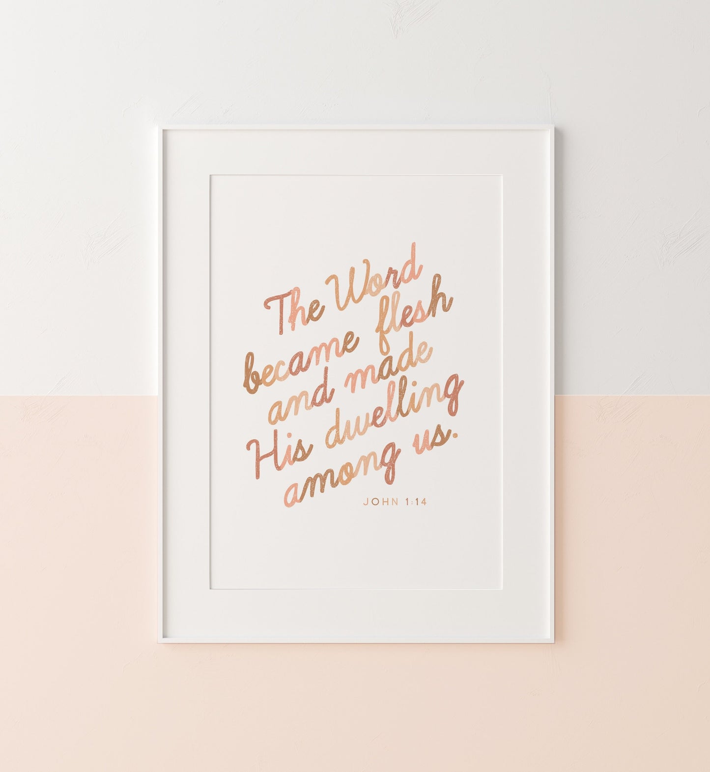 The Word Jesus Christmas Decor, Bible Verse Scripture Art, Bible Wall Art, Christian, Jesus, Bible Verse Print, John 1:14, Biblical Art