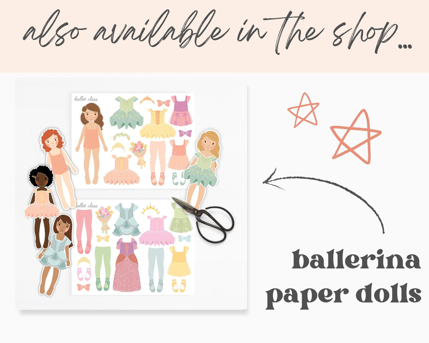 Paper Dolls Kit Printable Activity Craft Girls & Boys Birthday Party Gift Party Favor Homeschool Pre K Kindergarten Paper Cut Out Montessori