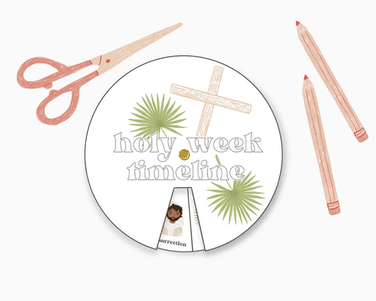 Easter Story Spinner Wheel Craft Kids, Resurrection Sunday Activity, Easter Story Holy Week Timeline, Sunday School, Christian Homeschool