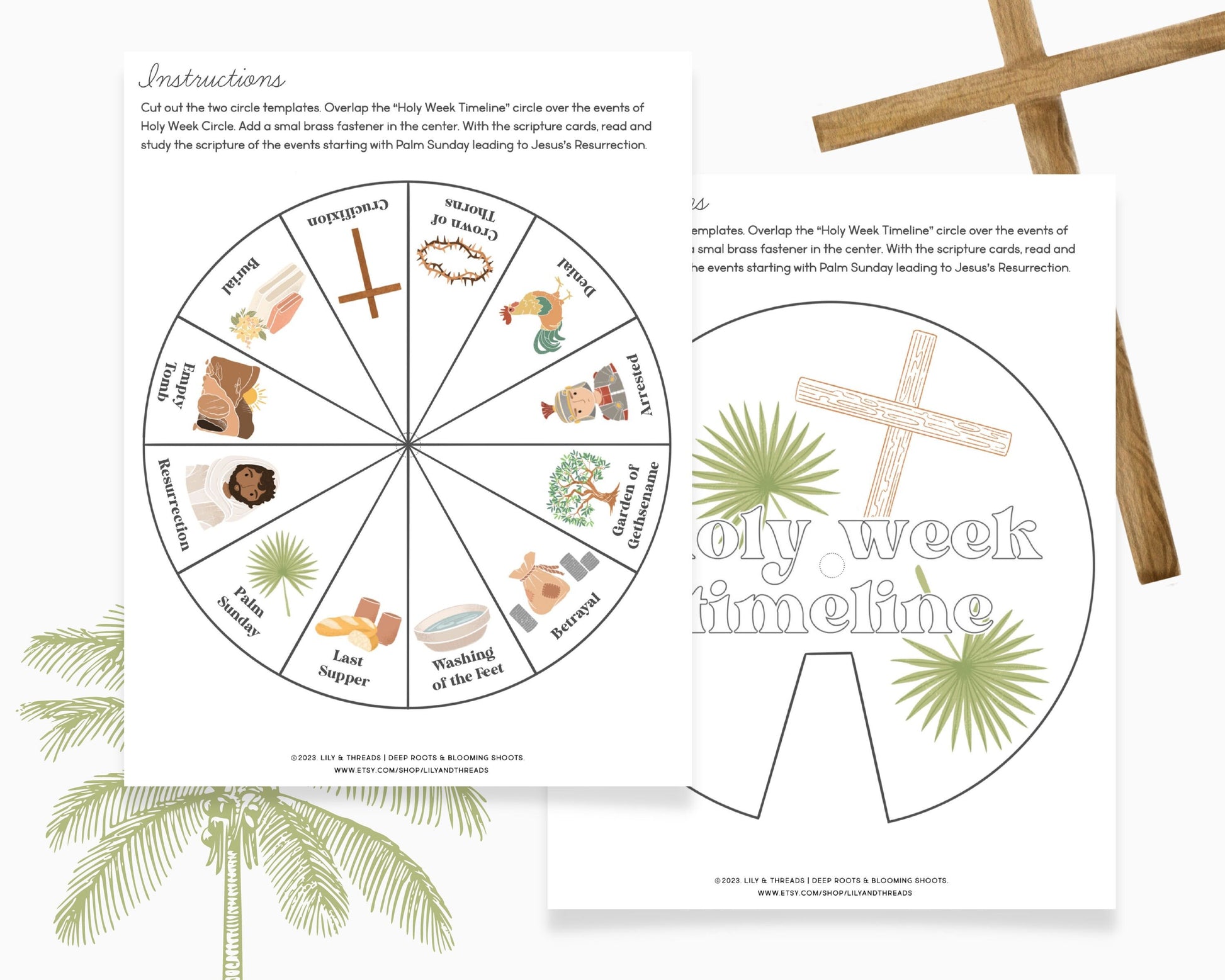 Easter Story Spinner Wheel Craft Kids, Resurrection Sunday Activity, Easter Story Holy Week Timeline, Sunday School, Christian Homeschool