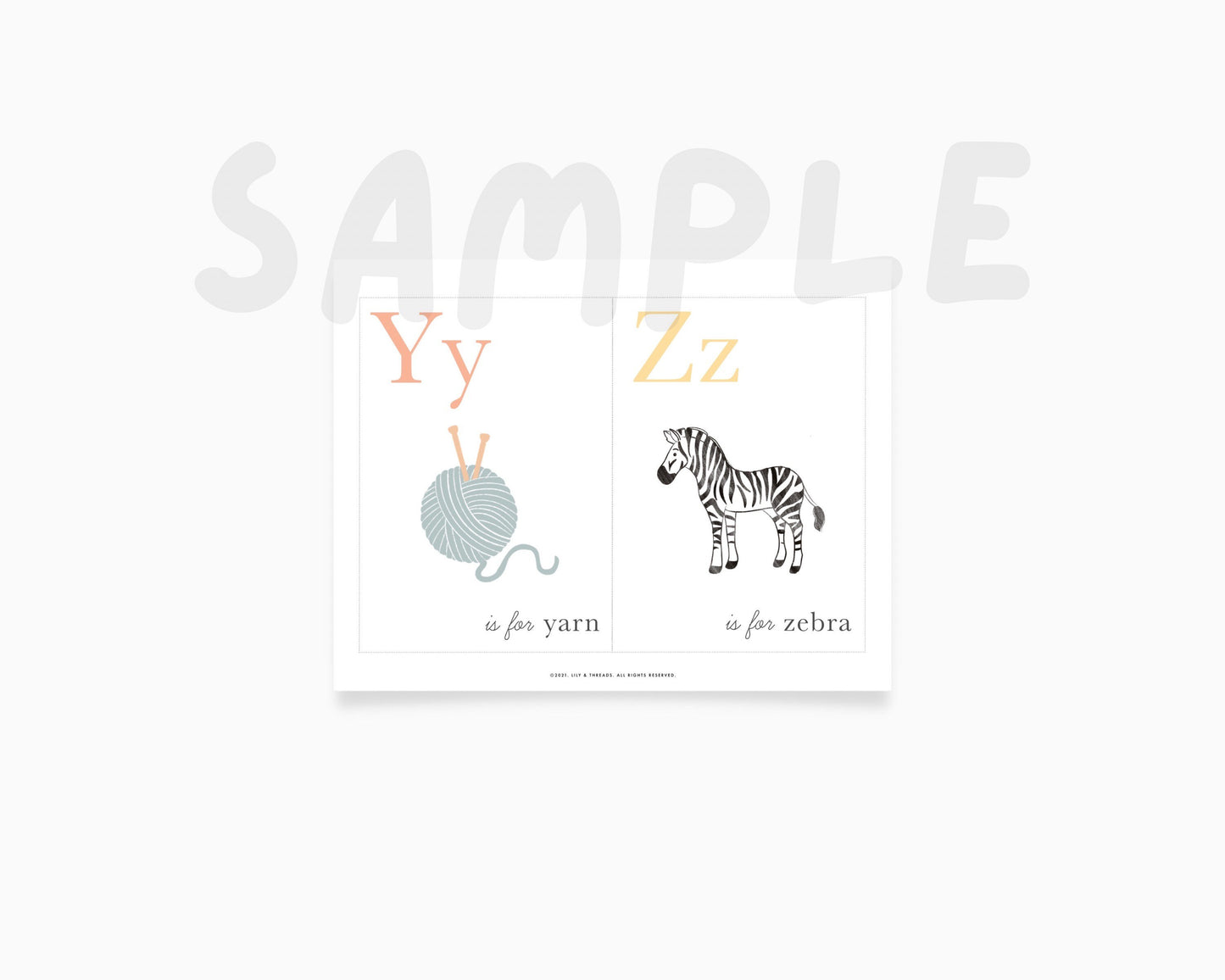 Alphabet Flash Cards, Calming Corner, Montessori, Education, Homeschool Preschool ABC Activity Classroom Poster Bulletin  Download PRINTABLE