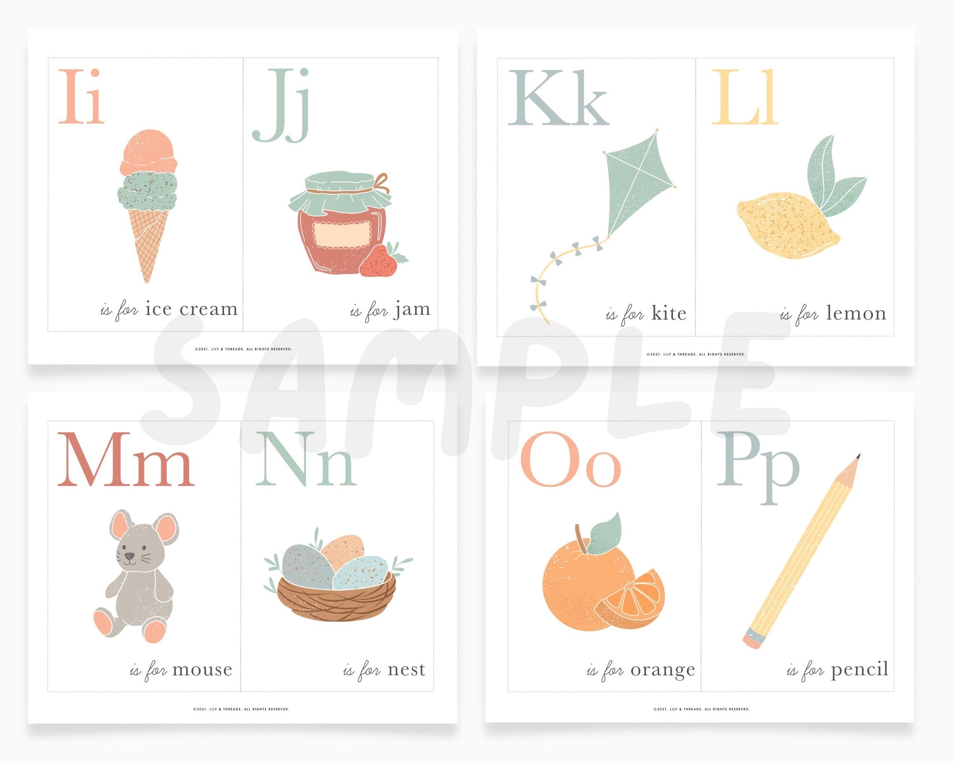 Alphabet Flash Cards, Calming Corner, Montessori, Education, Homeschool Preschool ABC Activity Classroom Poster Bulletin  Download PRINTABLE
