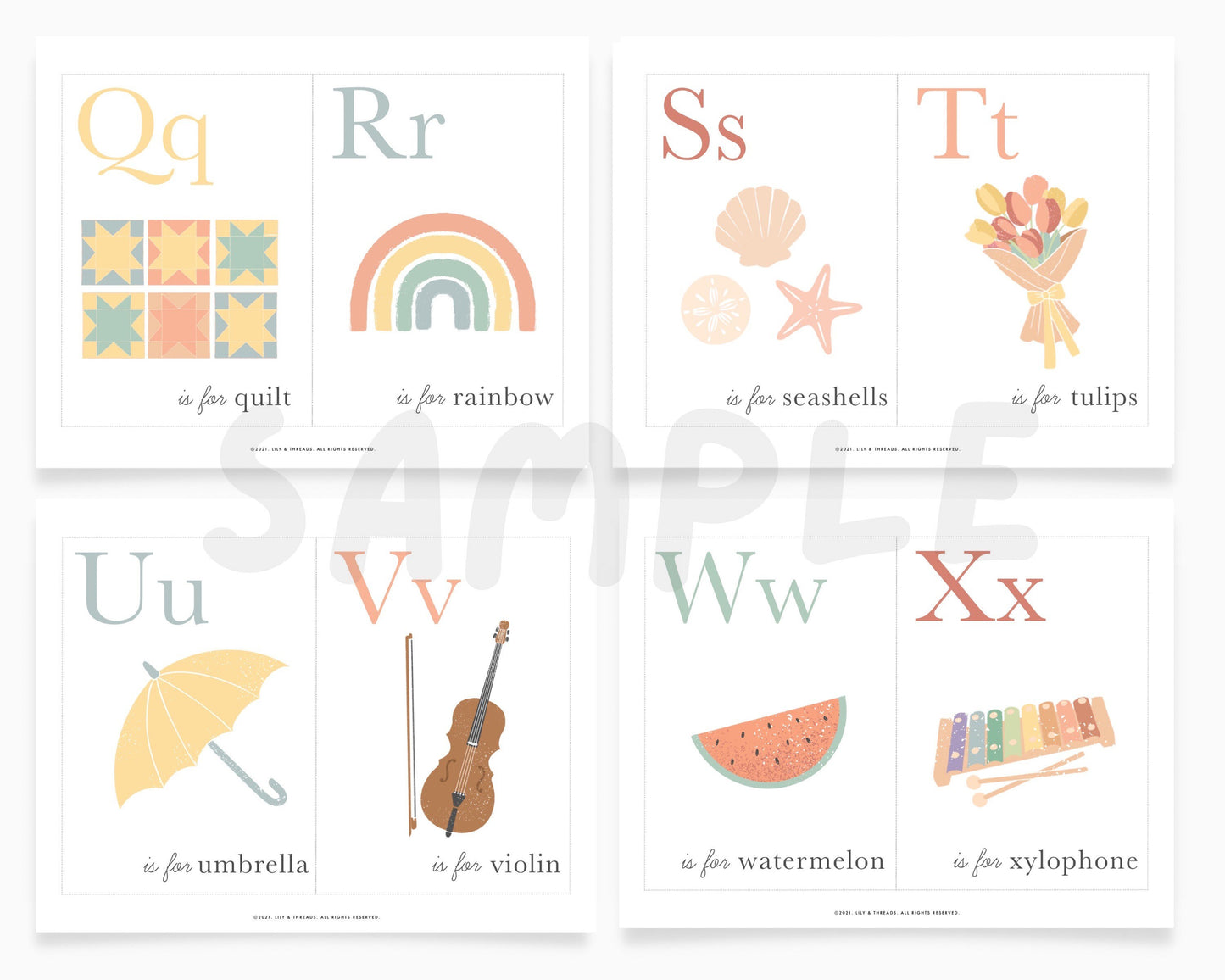Alphabet Flash Cards, Calming Corner, Montessori, Education, Homeschool Preschool ABC Activity Classroom Poster Bulletin  Download PRINTABLE
