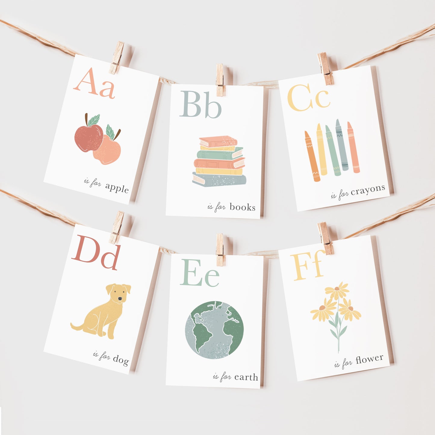 Alphabet Flash Cards, Calming Corner, Montessori, Education, Homeschool Preschool ABC Activity Classroom Poster Bulletin  Download PRINTABLE