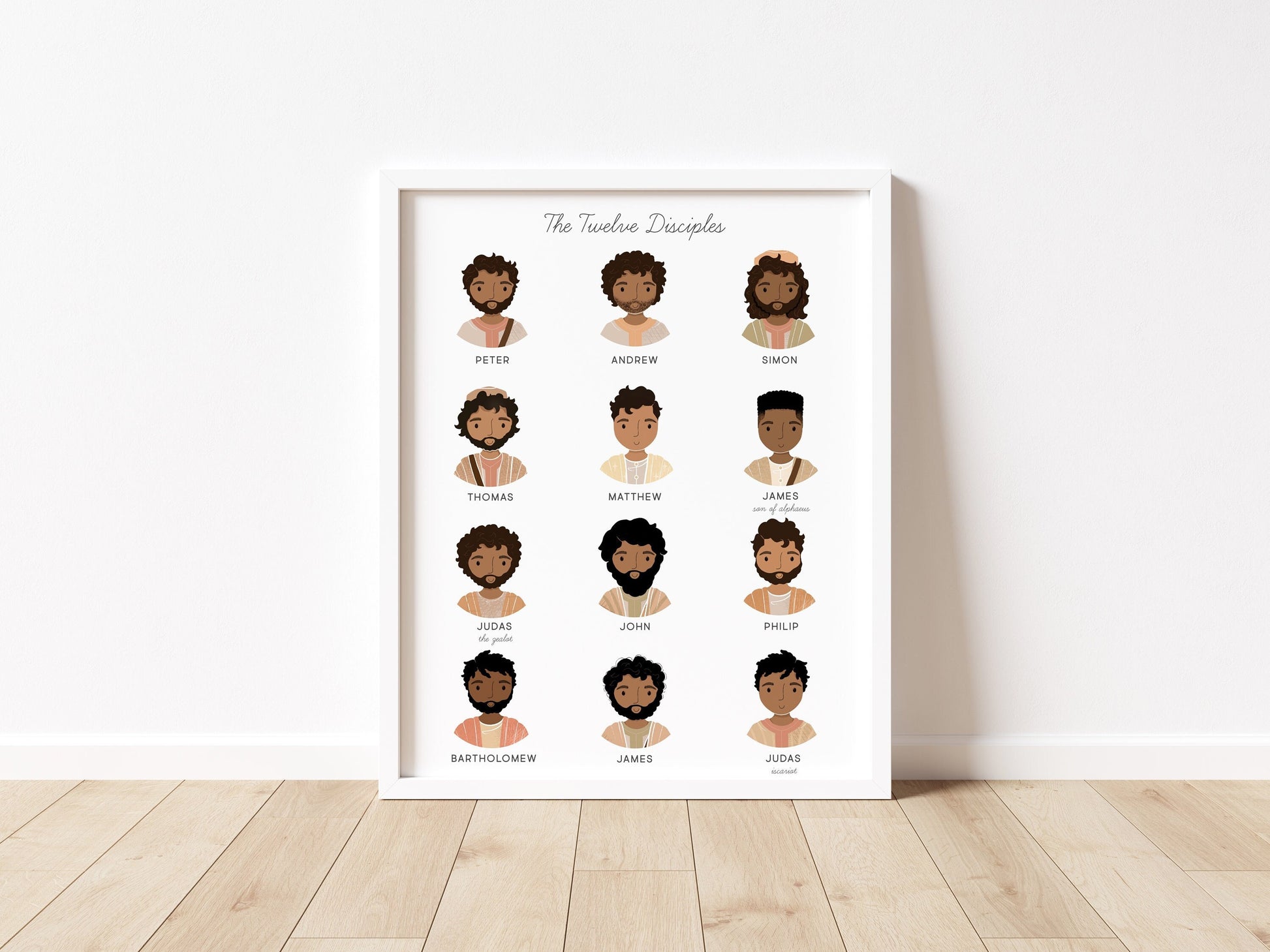 The Twelve Disciples Artwork Poster| Bible Curriculum Preschool, Jesus Christian Kids, Nursery, Church Sunday School Art Printable